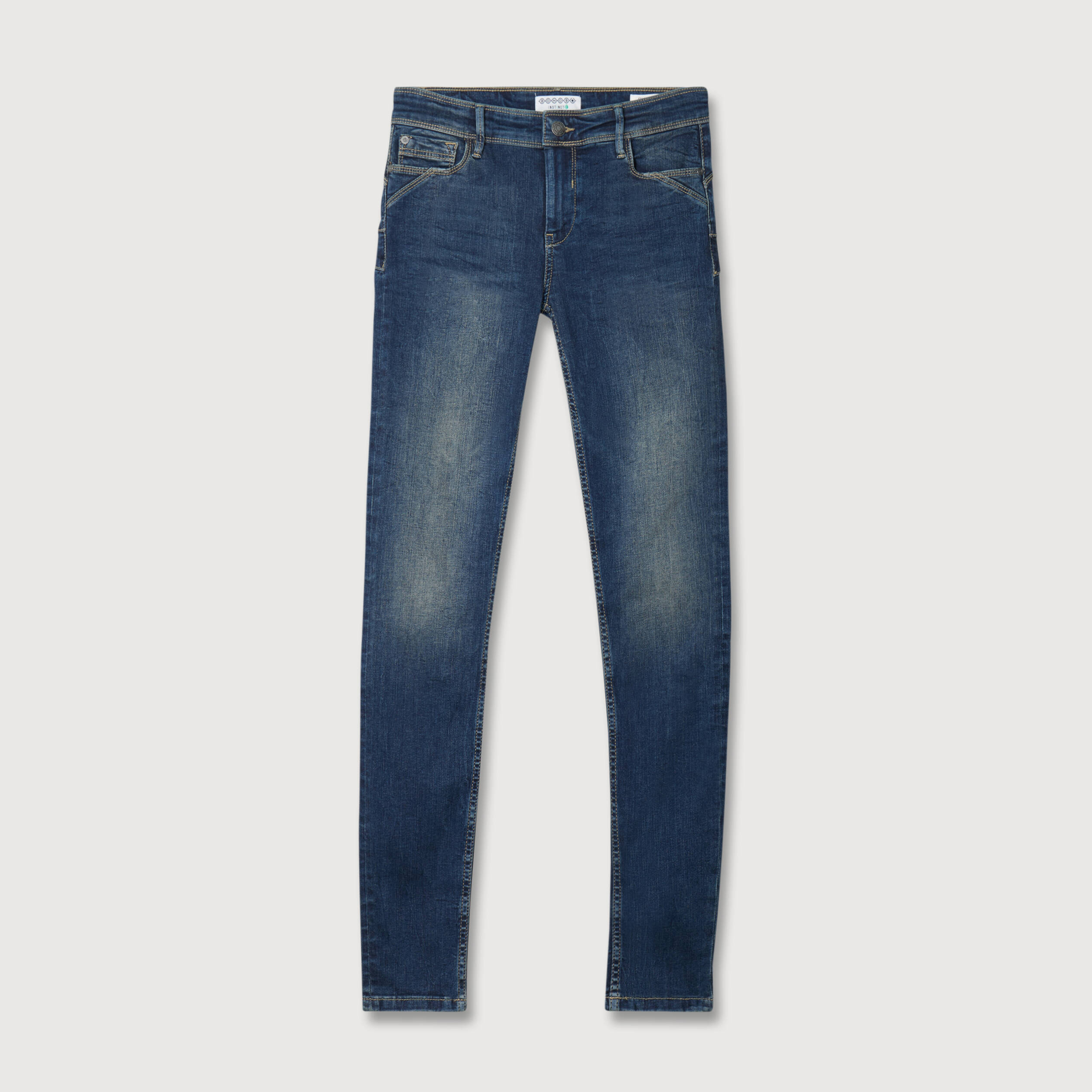 Jeans skinny push-up taille standard denim brut femme