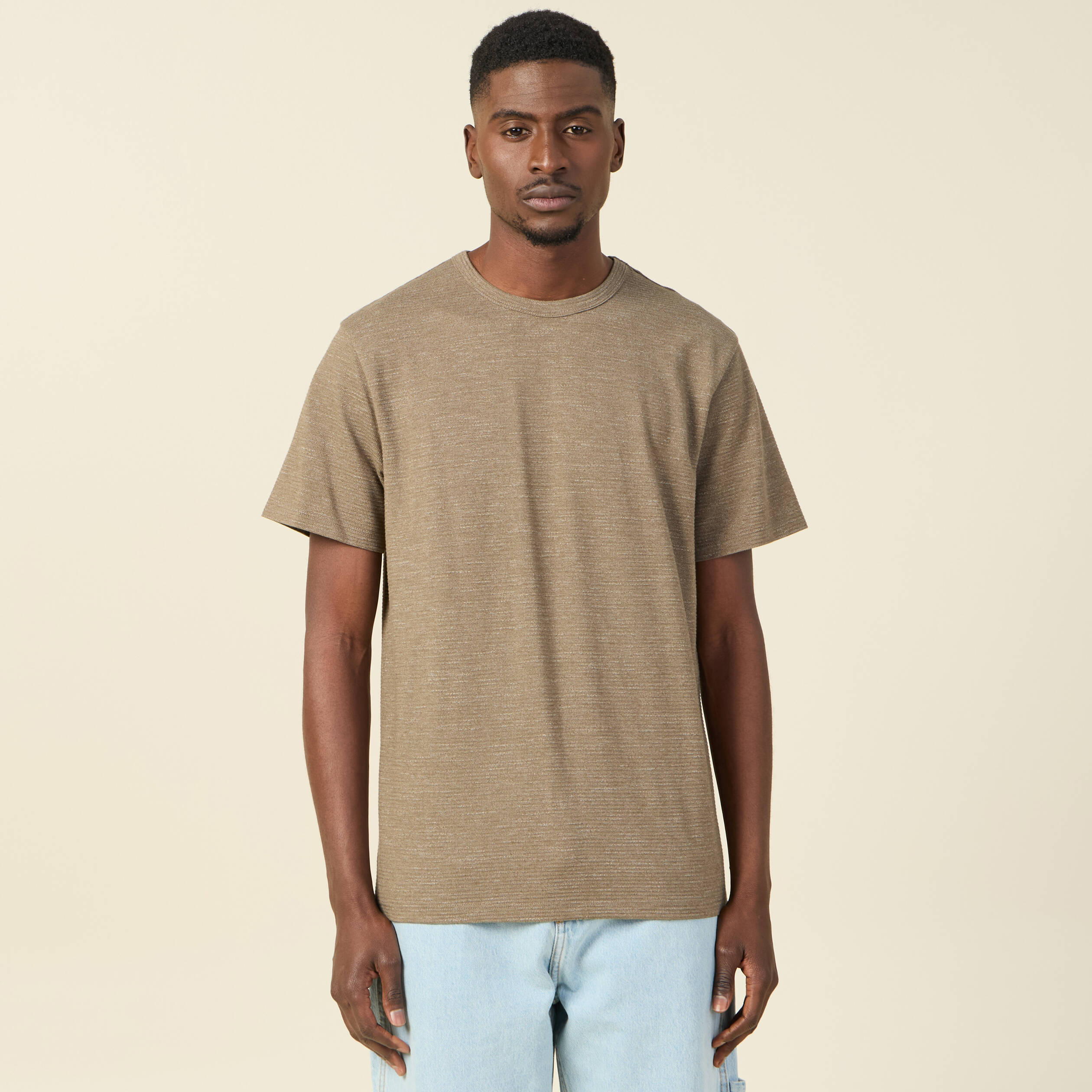 t shirt manches courtes vert kaki homme T-shirt manches courtes vert kaki homme