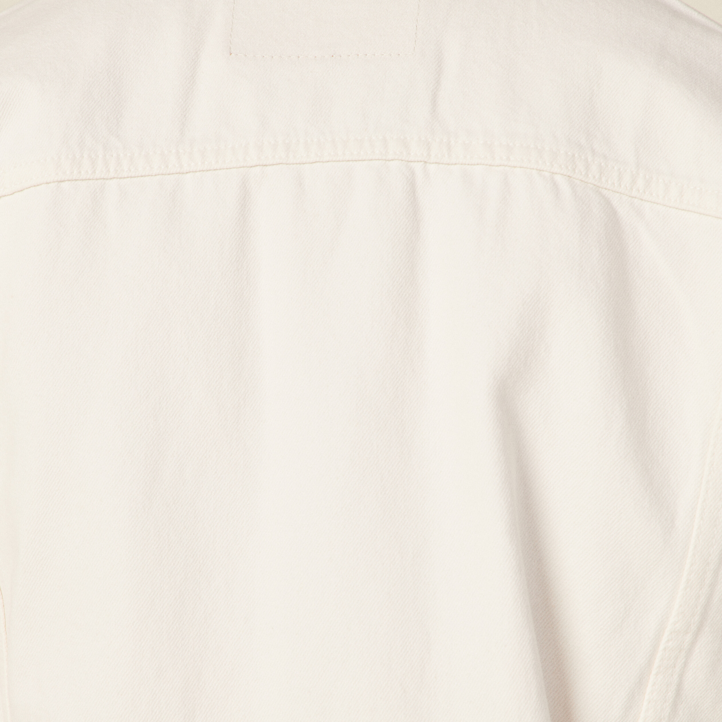veste droite boutonne en jean denim blanc homme Veste droite boutonné en jean denim blanc homme
