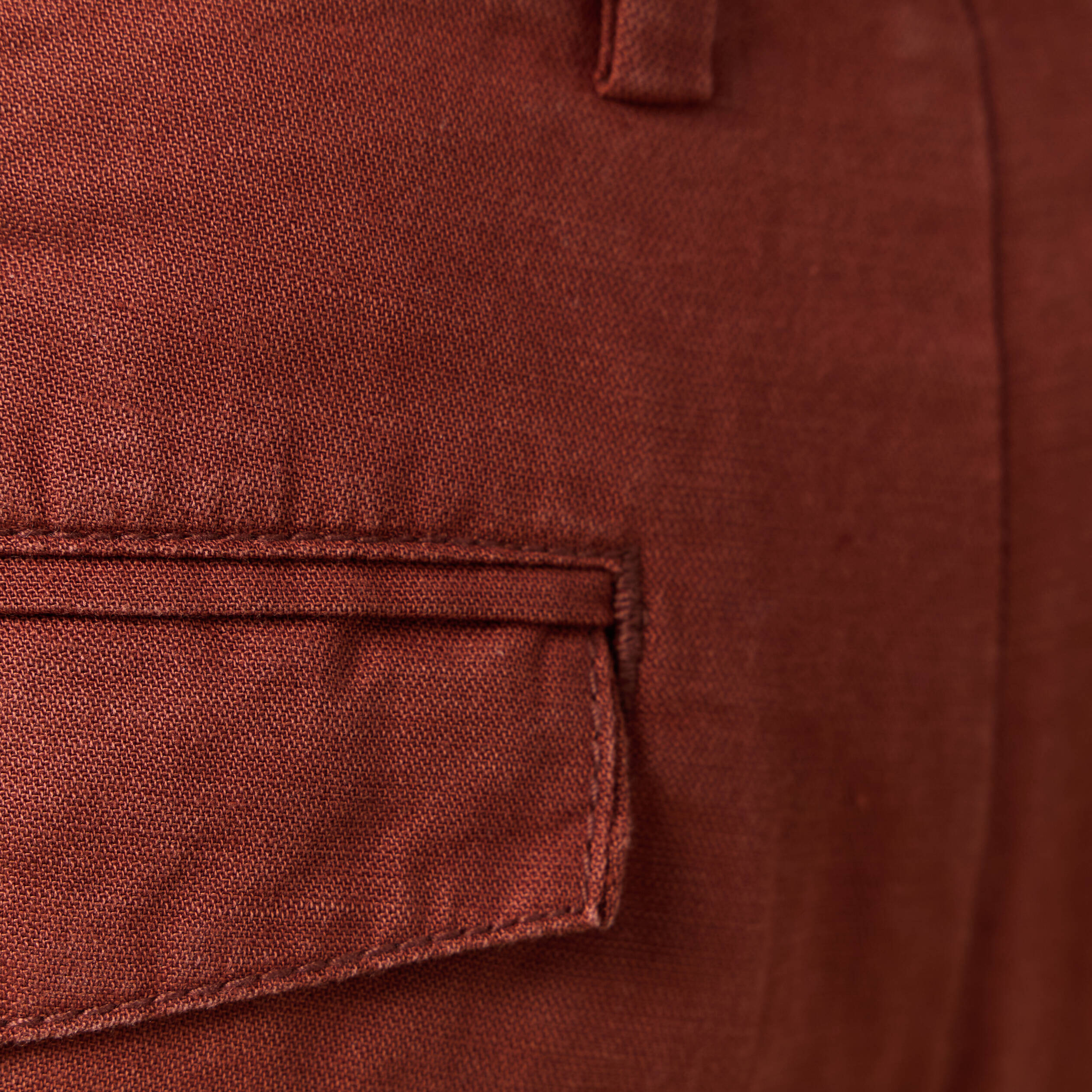 Bermuda droite &agrave; coulisse marron cognac homme