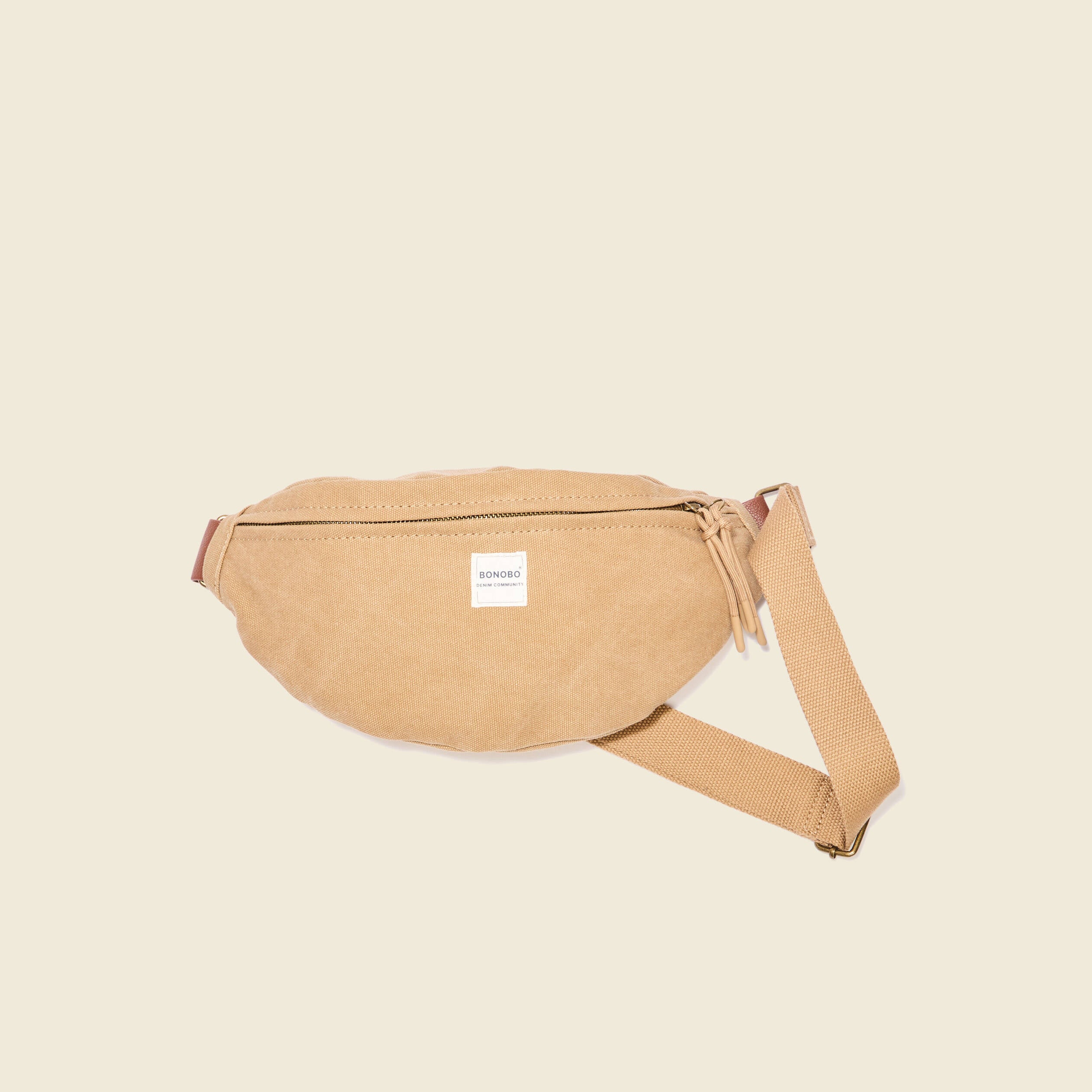 Sac banane beige homme