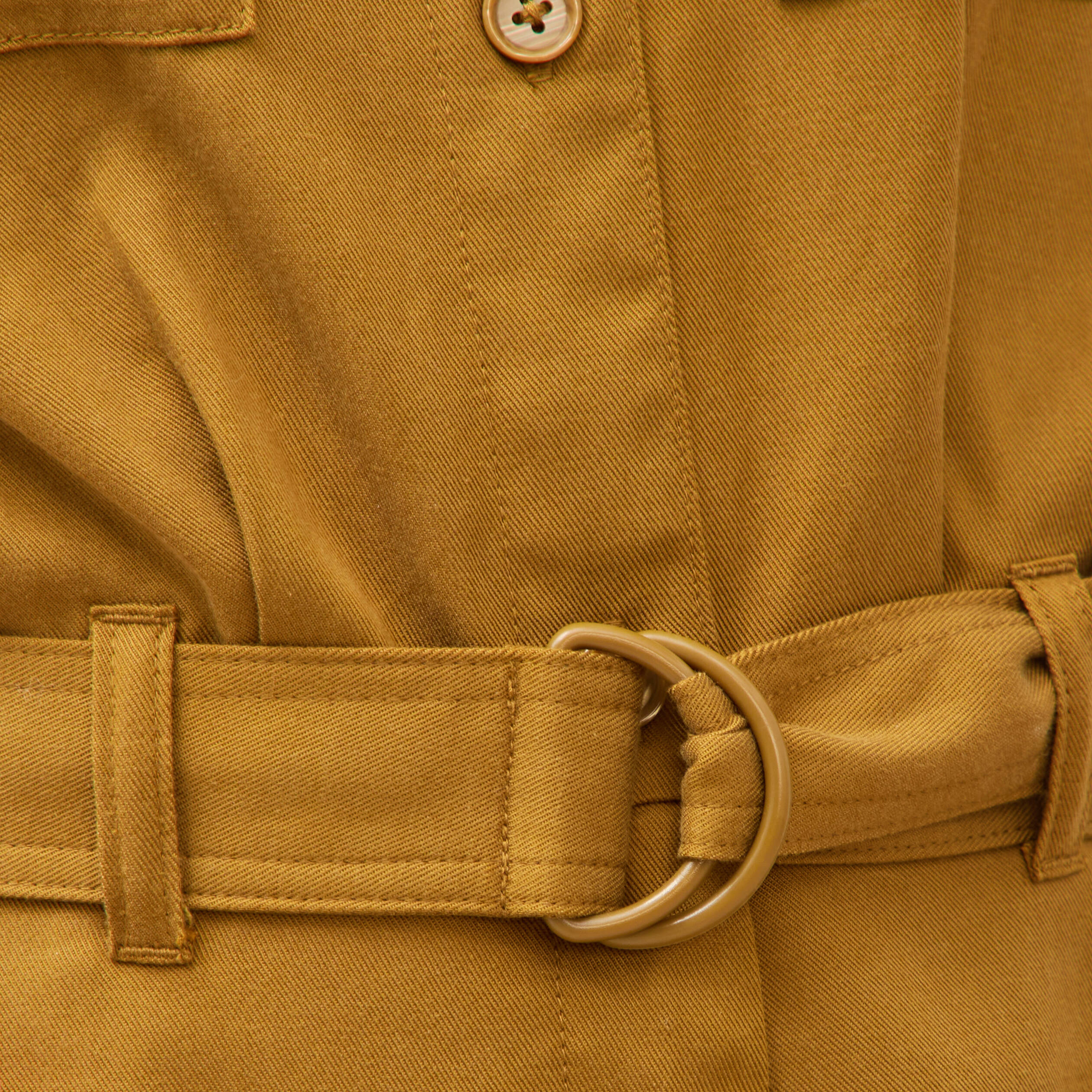 Combinaison salopette col am&eacute;ricain vert olive femme