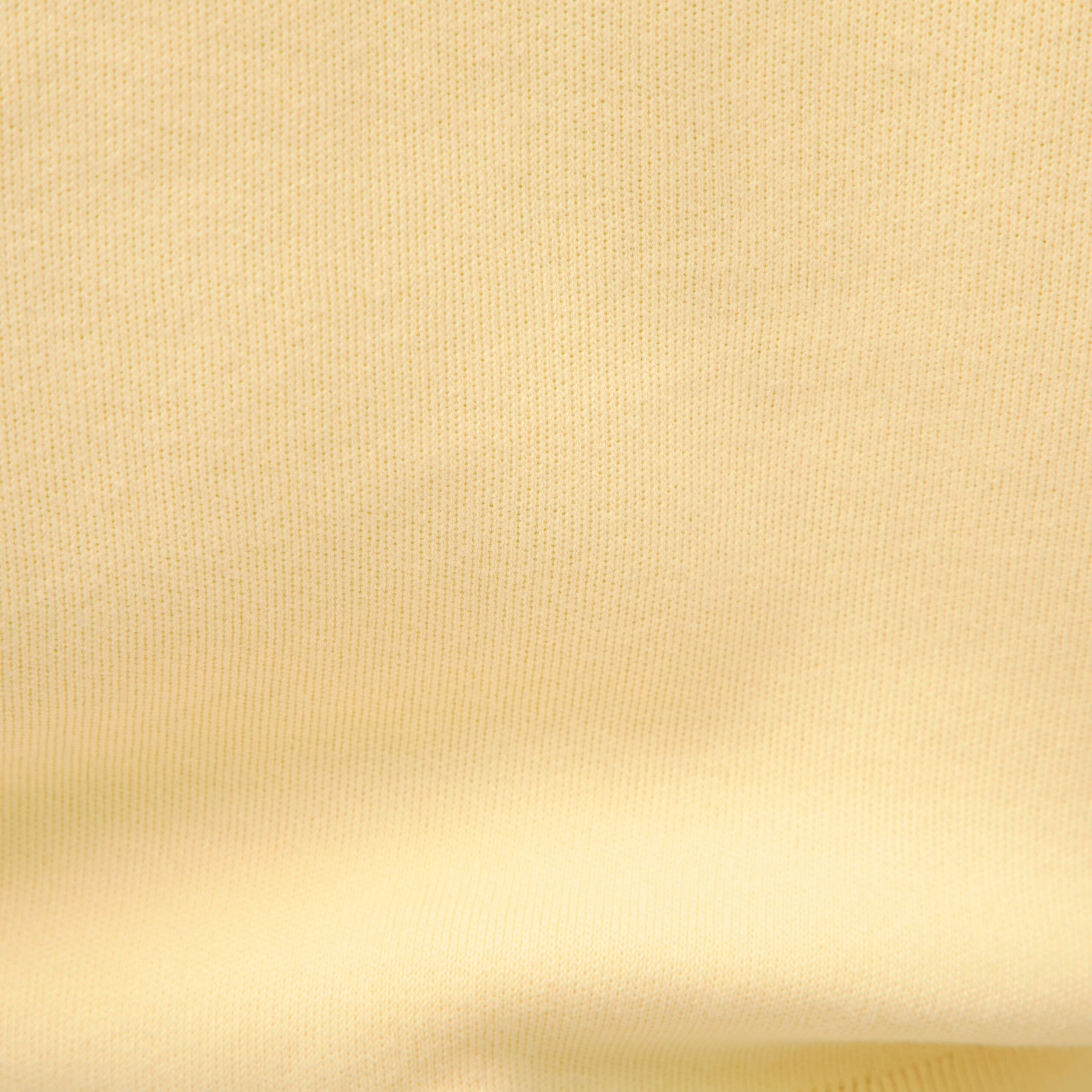 Gilet manches longues col rond en coton jaune clair femme