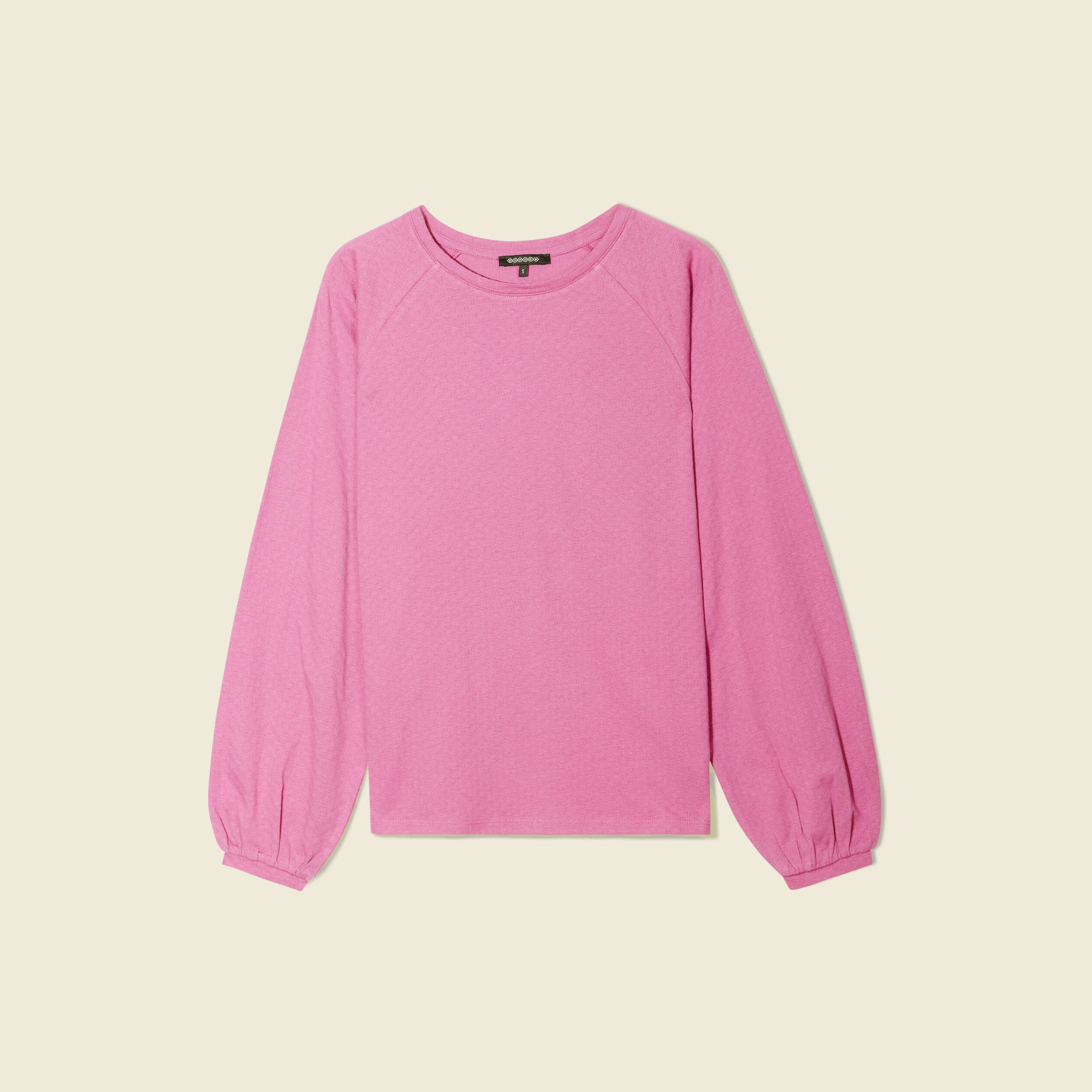 Tee shirt manche longue rose femme hotsell