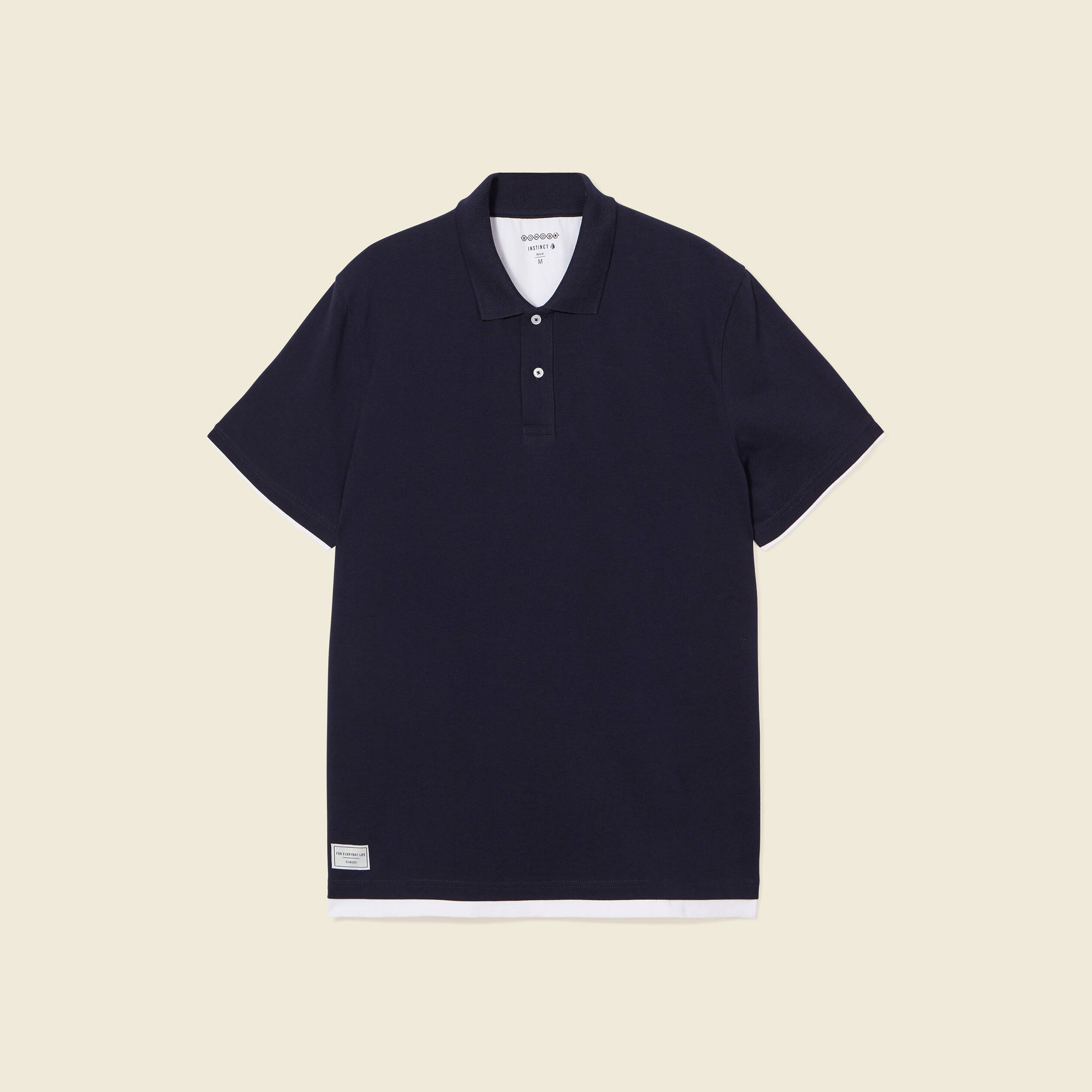 Polo manches courtes bleu marine homme
