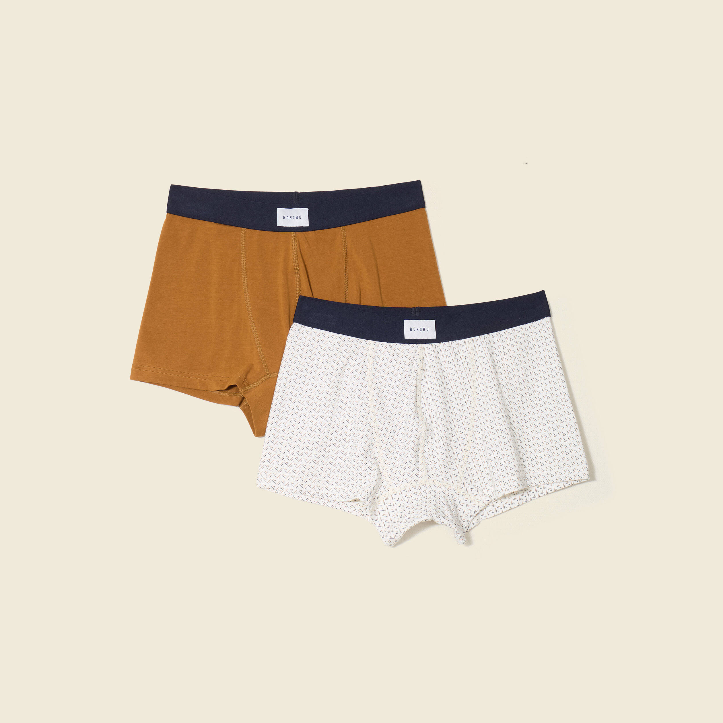 lot 2 boxers marron homme Lot 2 boxers marron homme