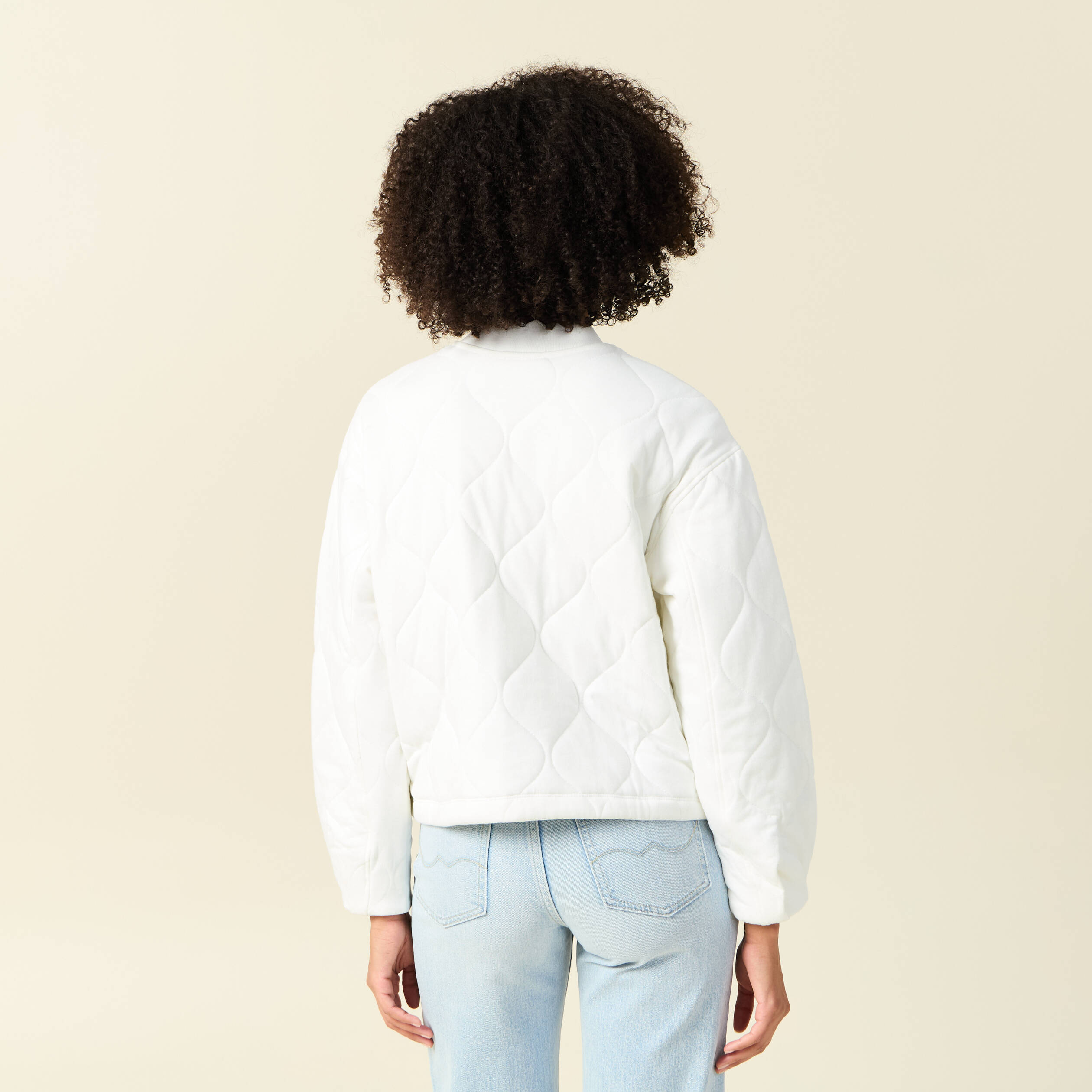 gilet matelasse ecru femme Gilet matelassé ecru femme