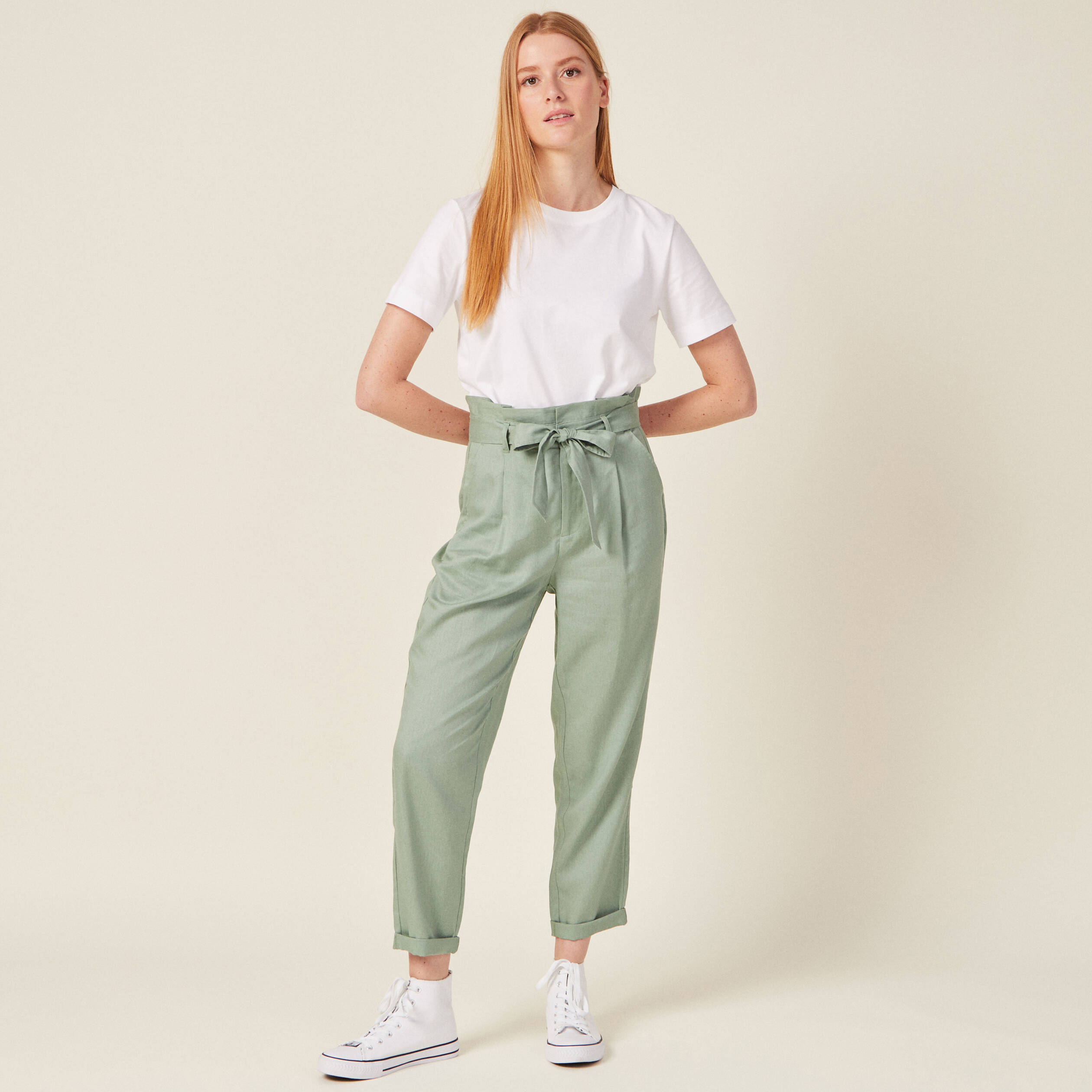 Pantalon cheap carotte ceinture
