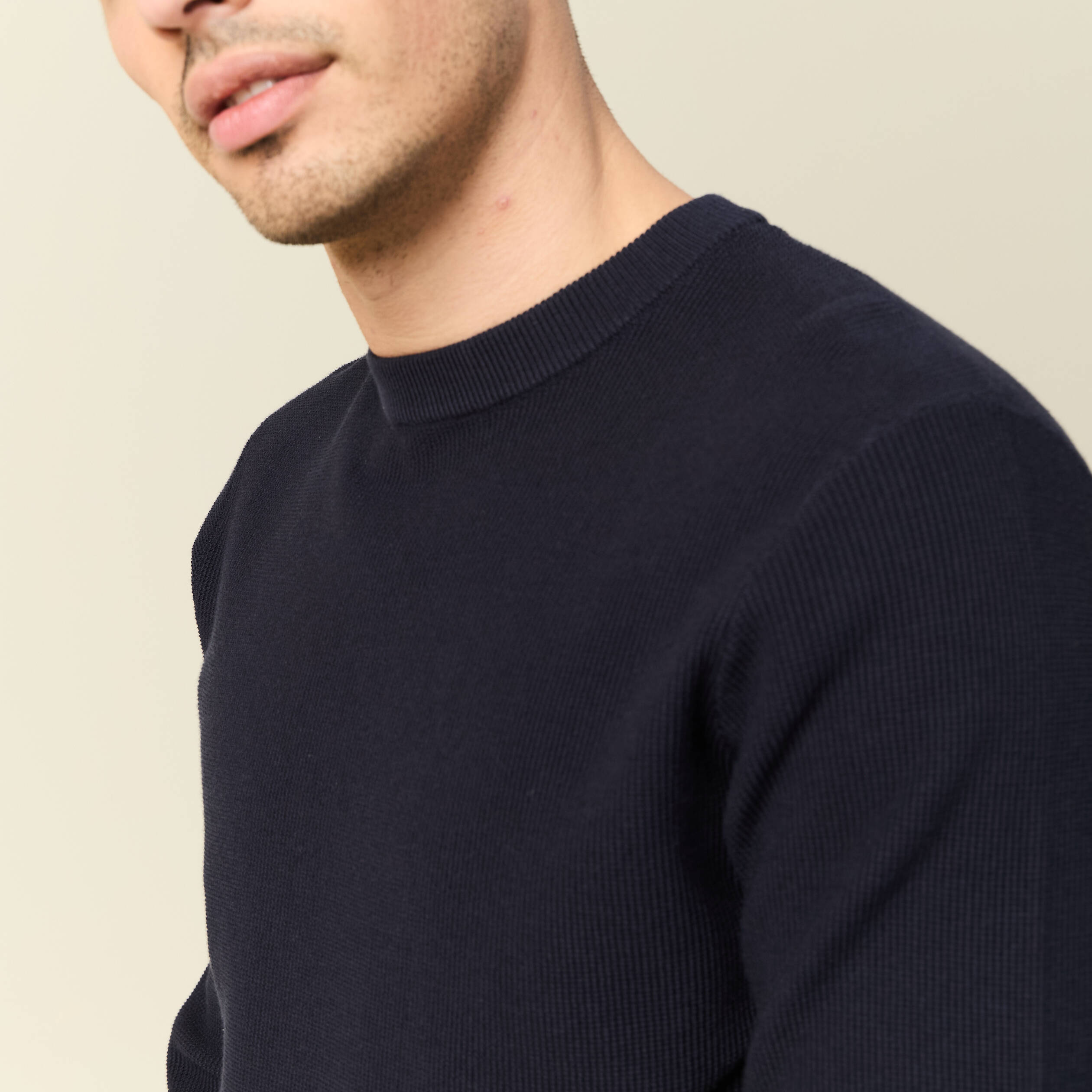 pull eco responsable bleu marine homme Pull éco-responsable bleu marine homme