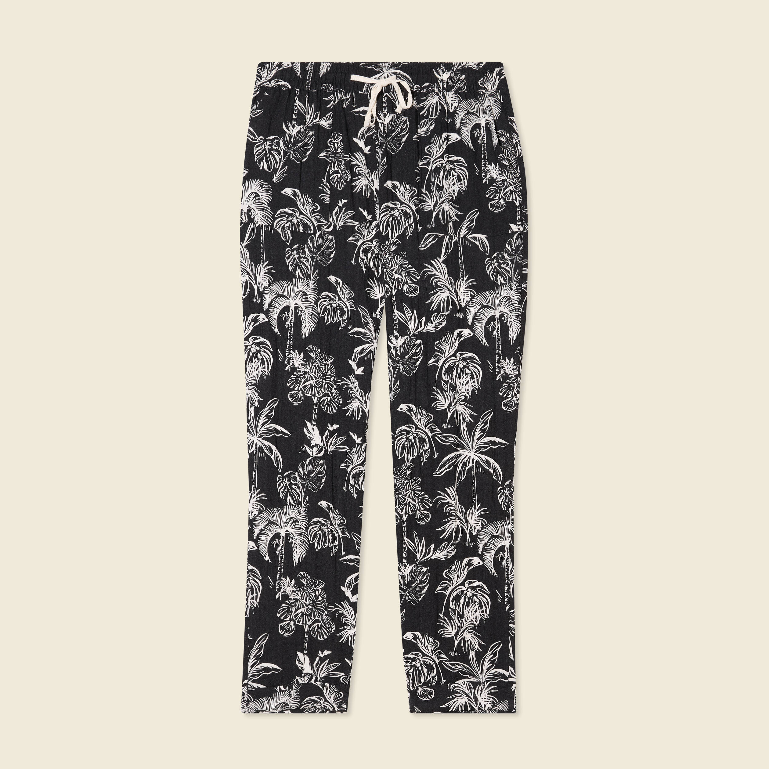 Pantalon carotte fluide noir femme