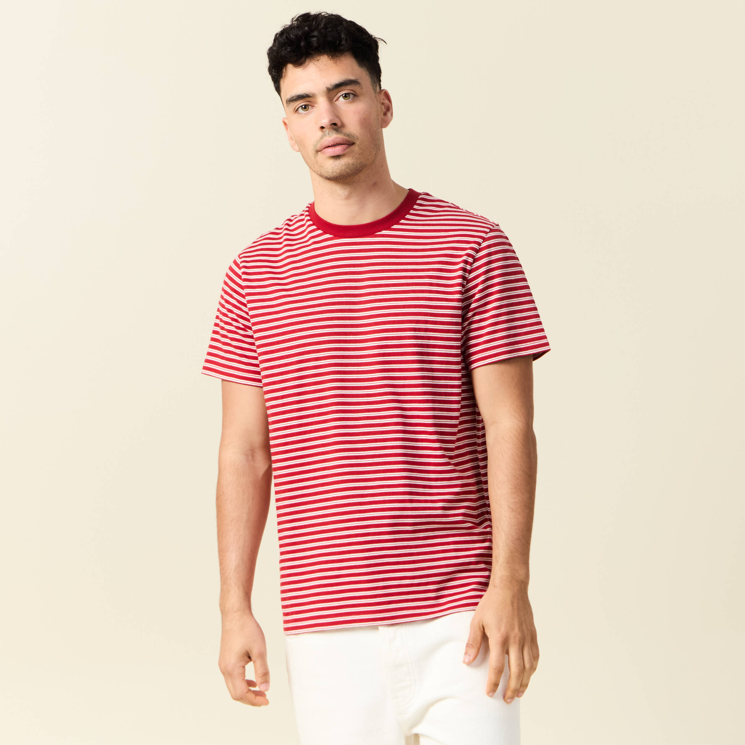 t shirt manches courtes rouge fonce homme T-shirt manches courtes rouge foncé homme