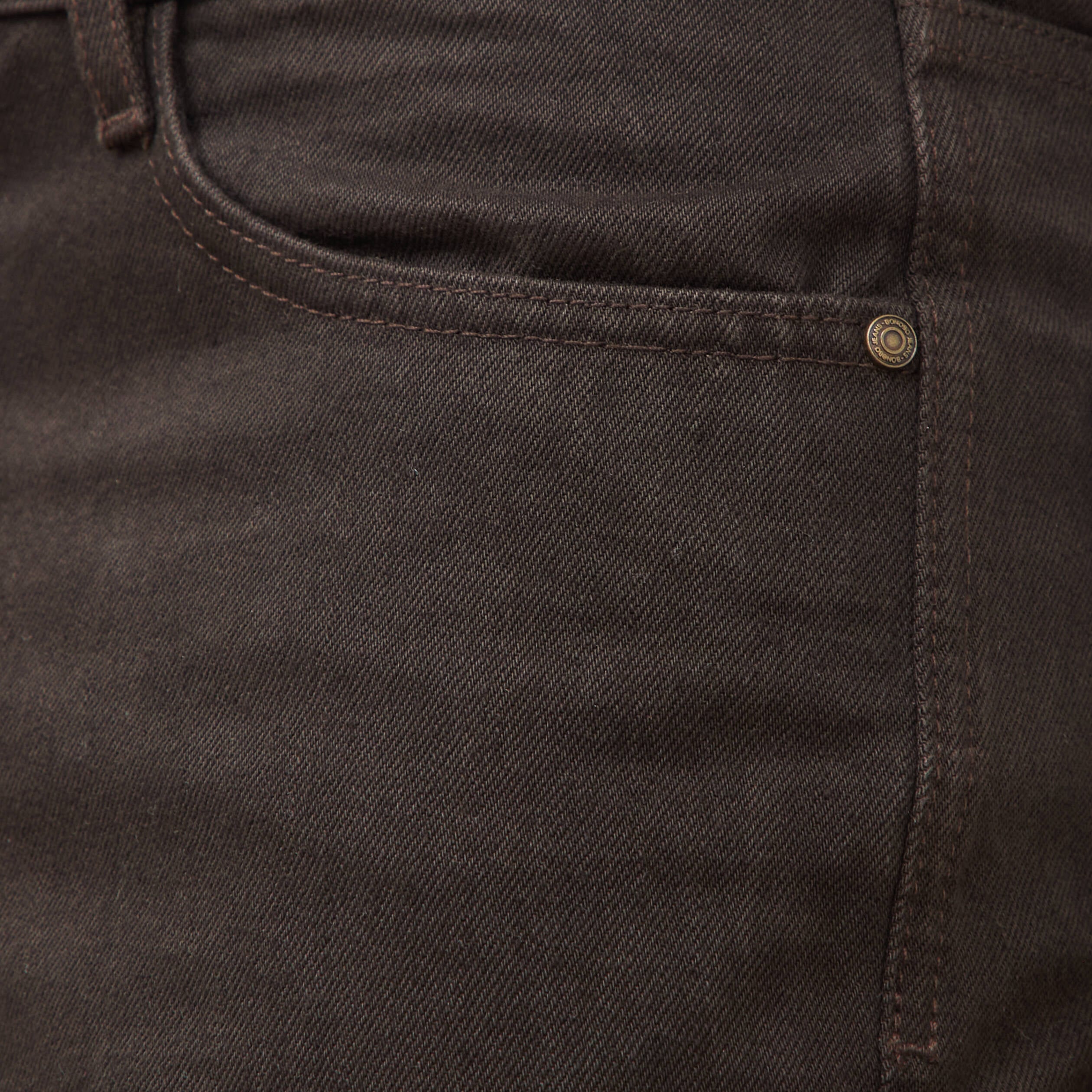 Jeans regular longueur 32 marron homme