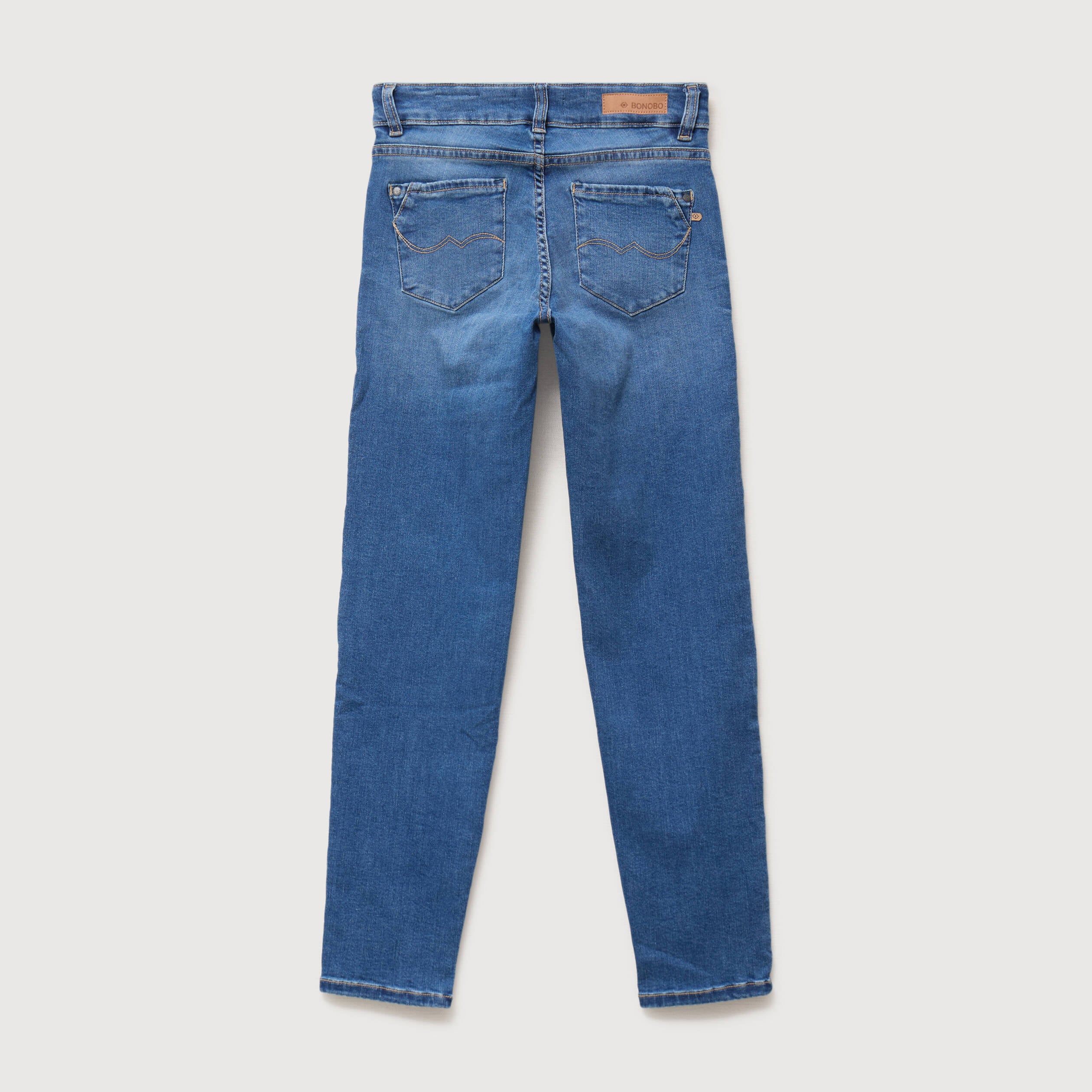 Jeans slim 7/8&egrave;me denim stone femme