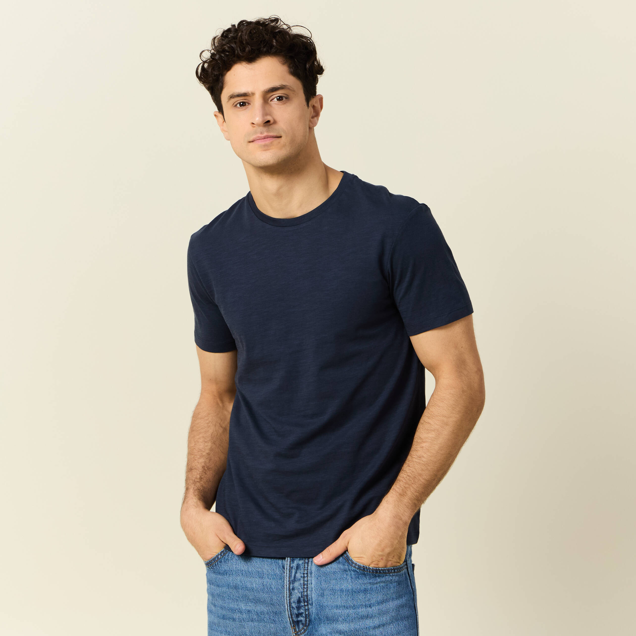 t shirt instinct col rond bleu marine homme T-shirt Instinct col rond bleu marine homme