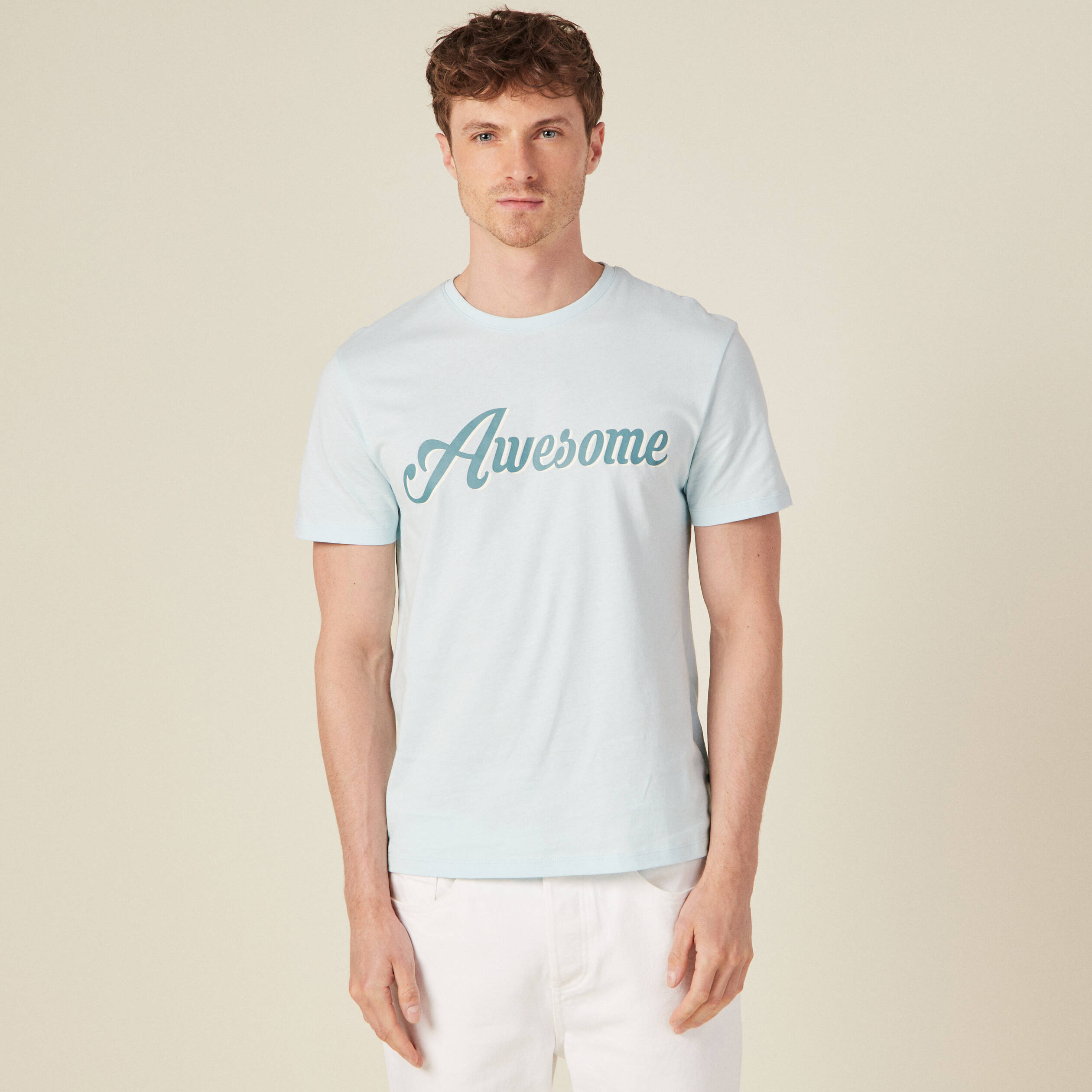 t shirt manches courtes bleu ciel homme T-shirt manches courtes bleu ciel homme