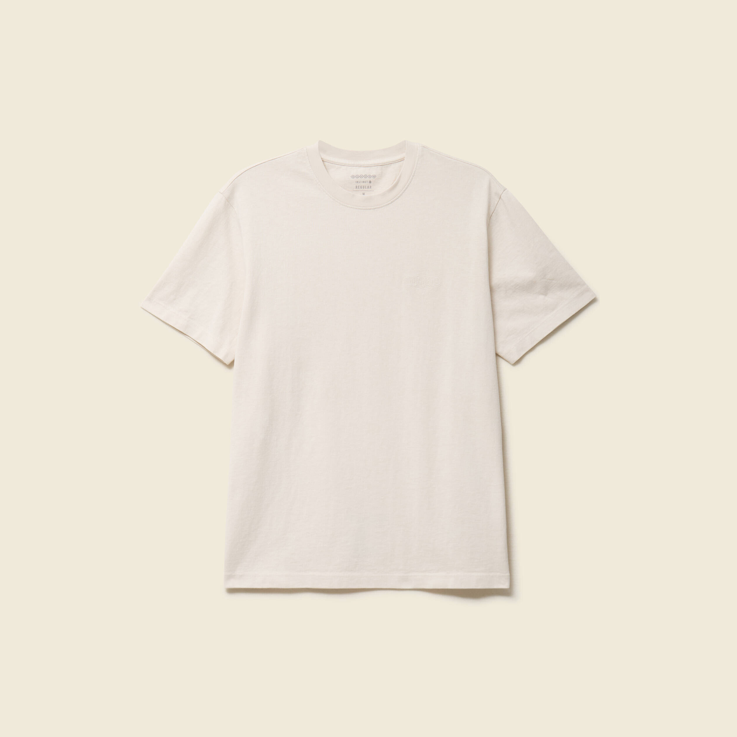 T-shirt ample en coton manches courtes ecru homme