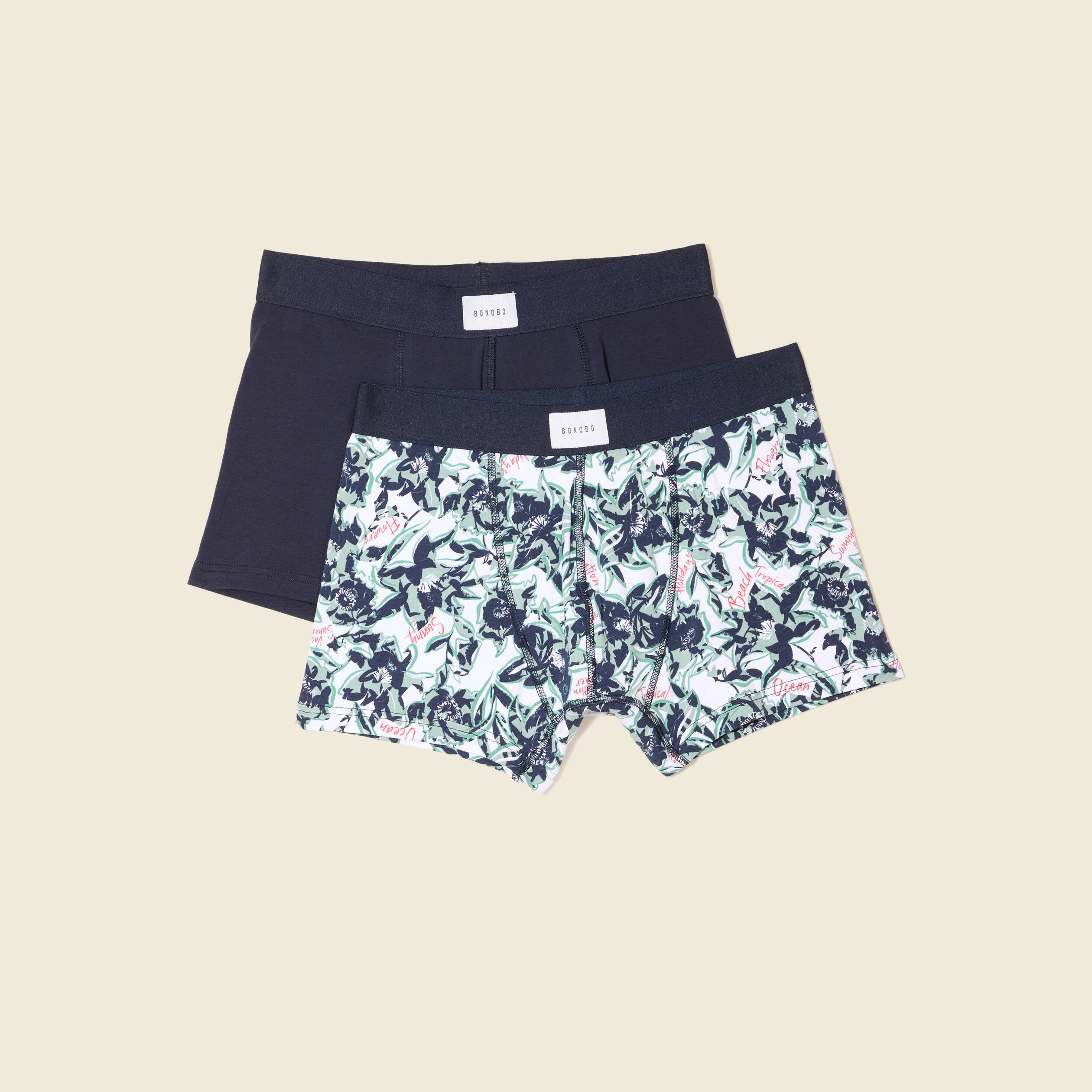 lot 2 boxers vert homme Lot 2 boxers vert homme