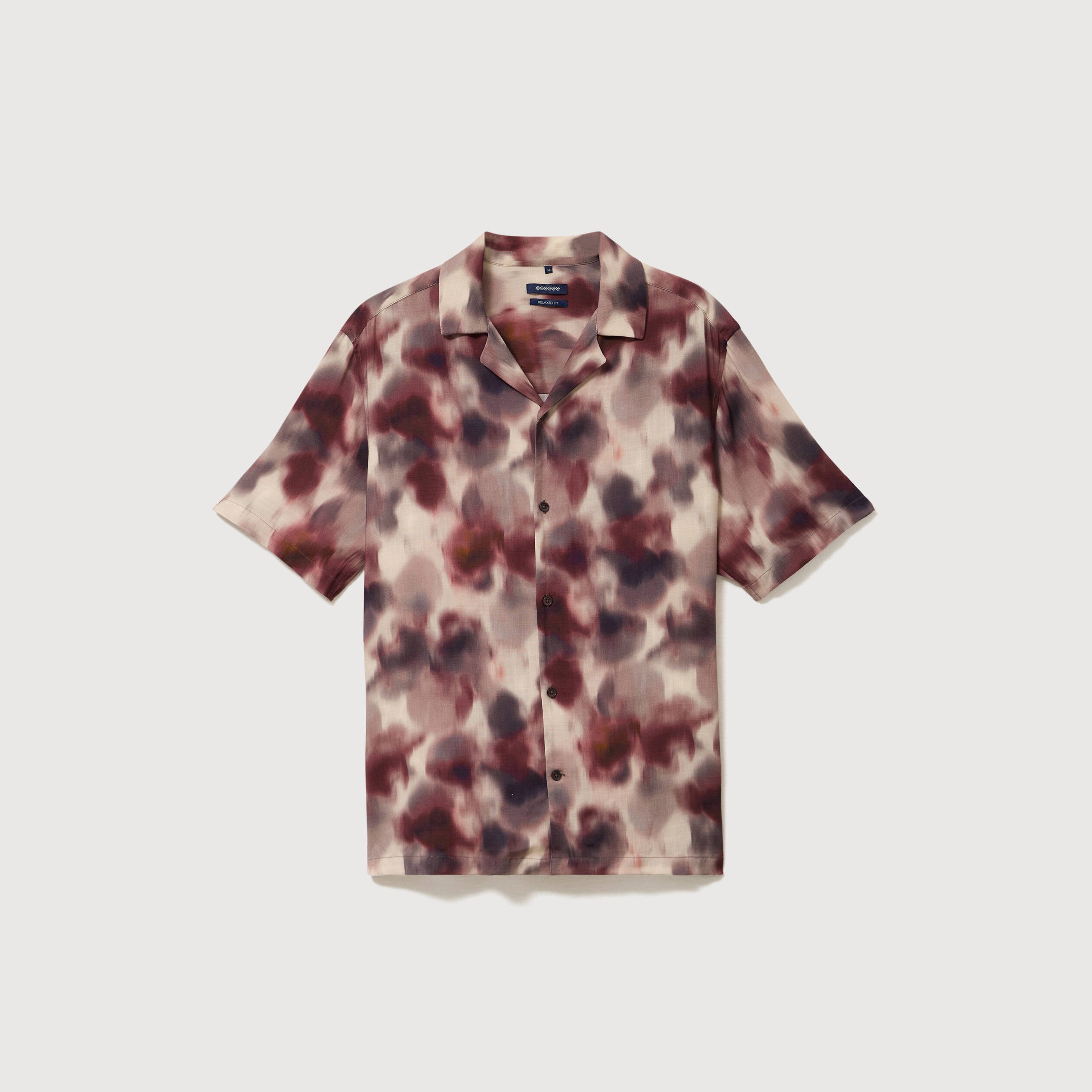 Chemise boyfriend manches courtes prune homme