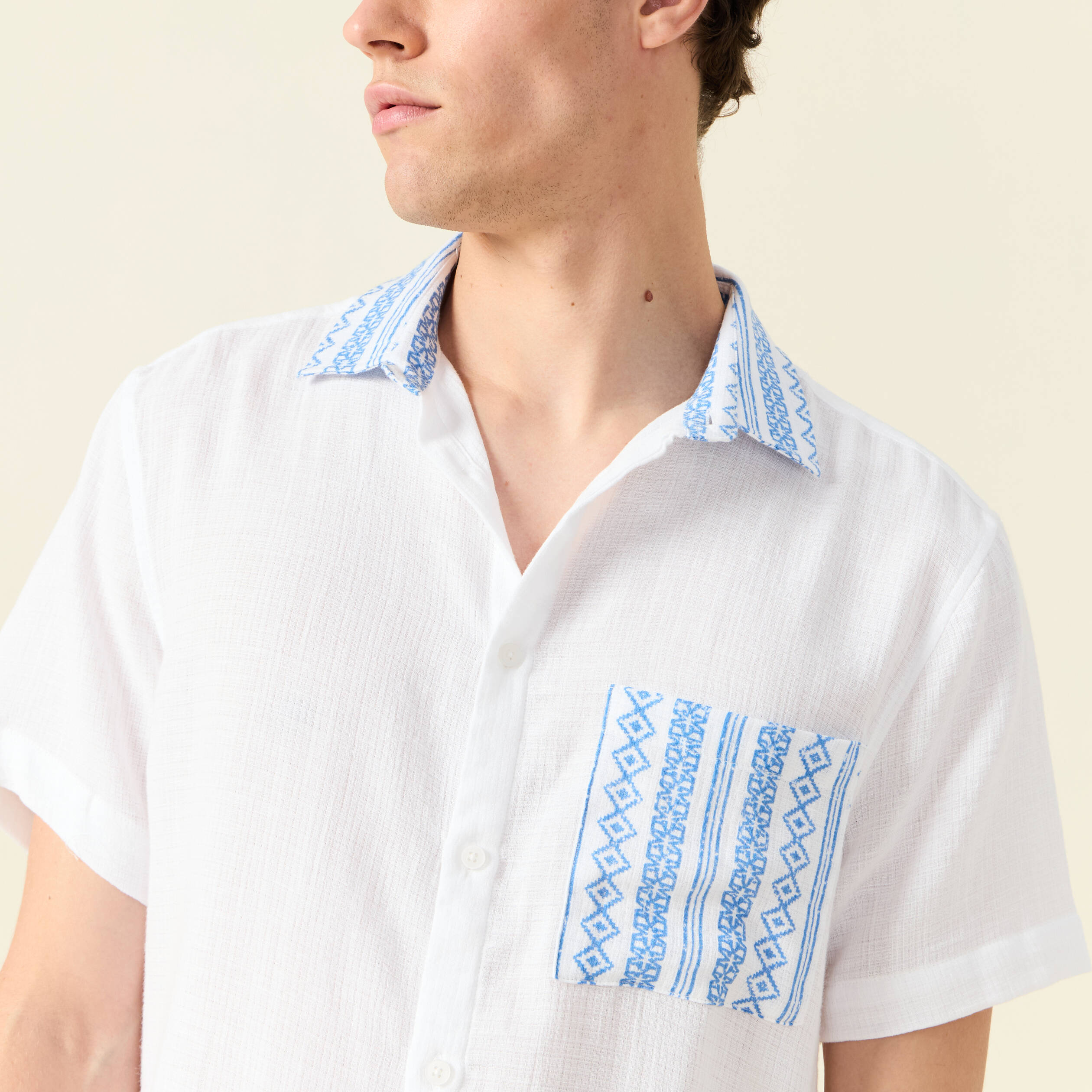 chemise manches courtes blanc homme Chemise manches courtes blanc homme