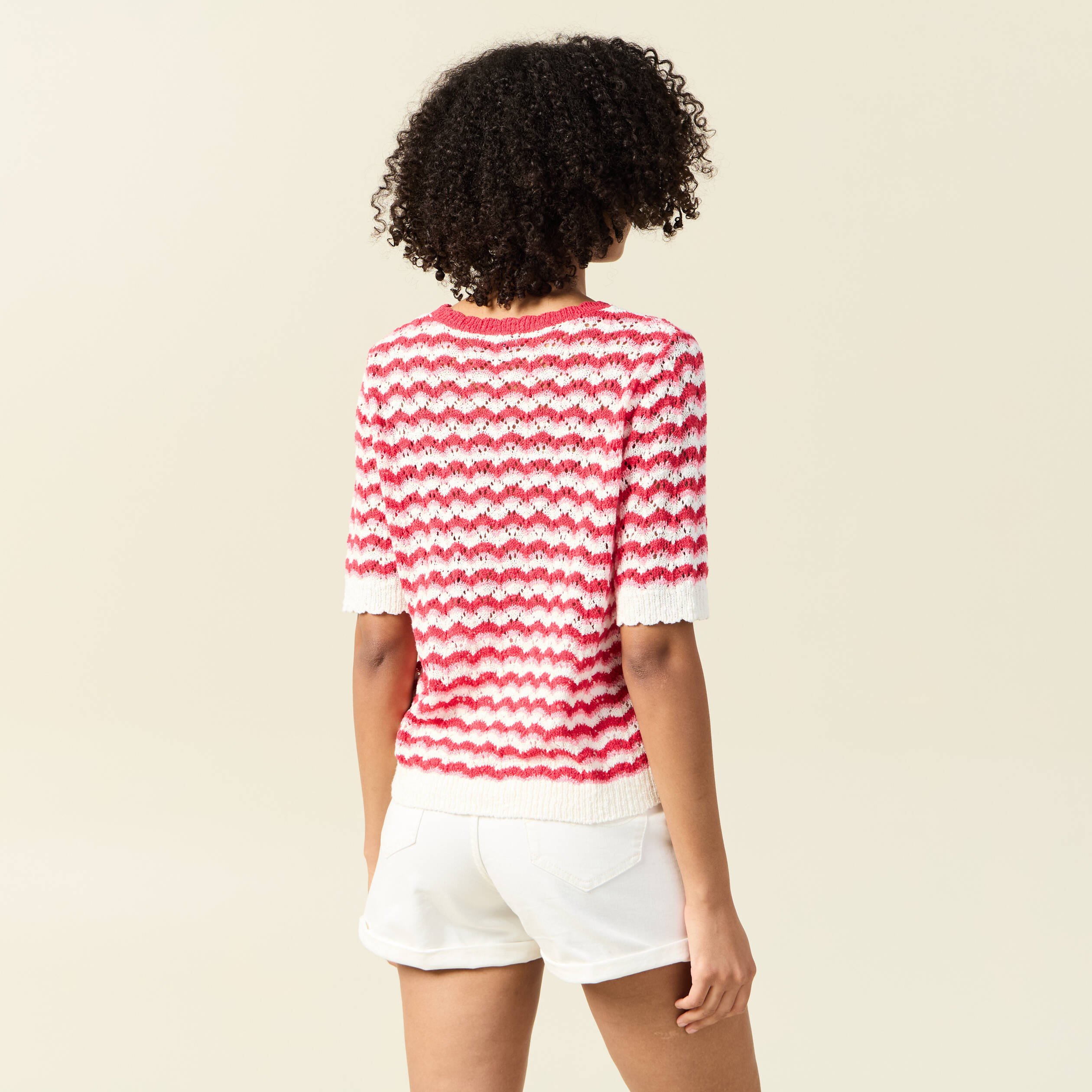 pull manches courtes rouge femme Pull manches courtes rouge femme