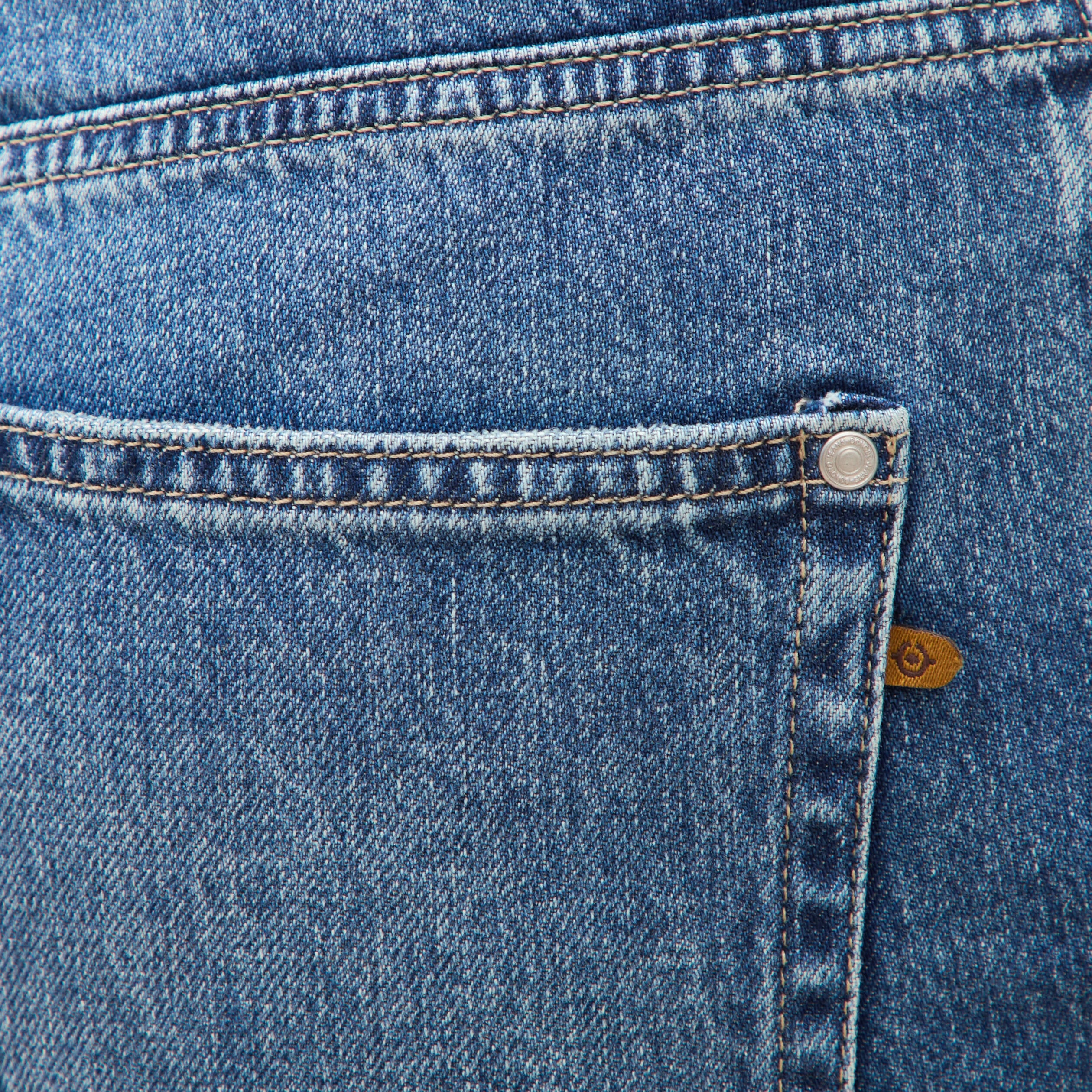 Jeans loose en coton denim used femme
