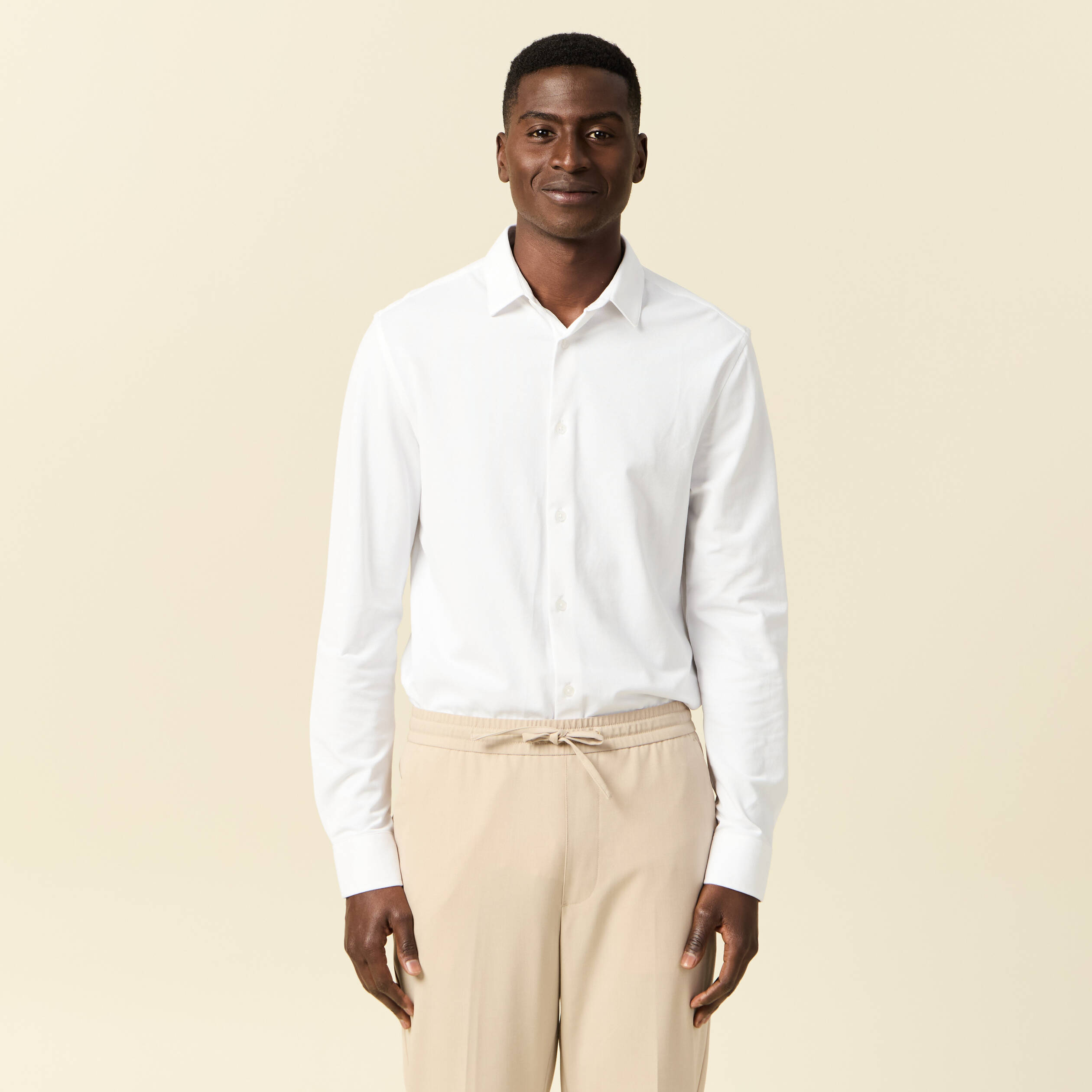 chemise manches longues blanc homme Chemise manches longues blanc homme
