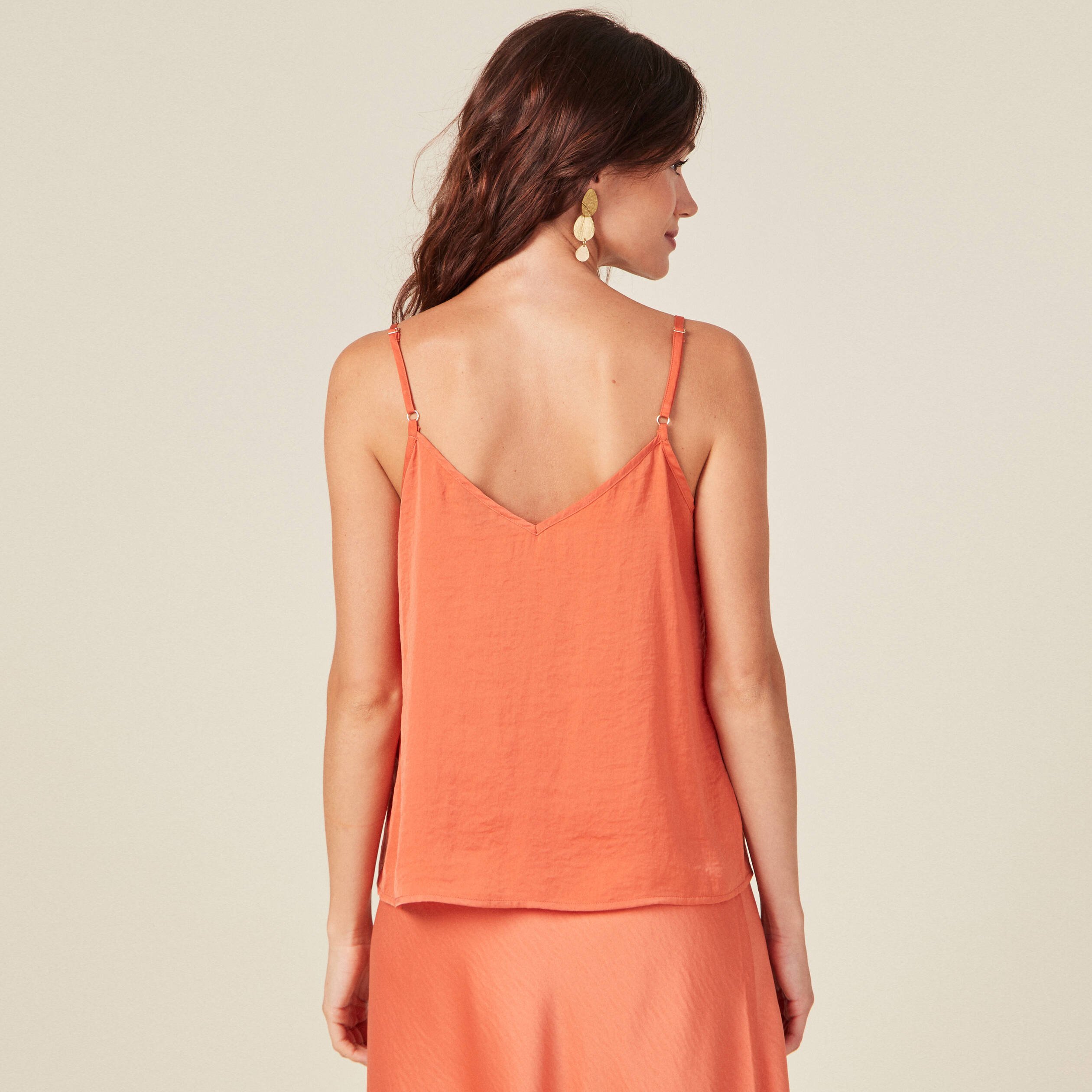 caraco eco responsable orange fonce femme Caraco éco-responsable orange foncé femme