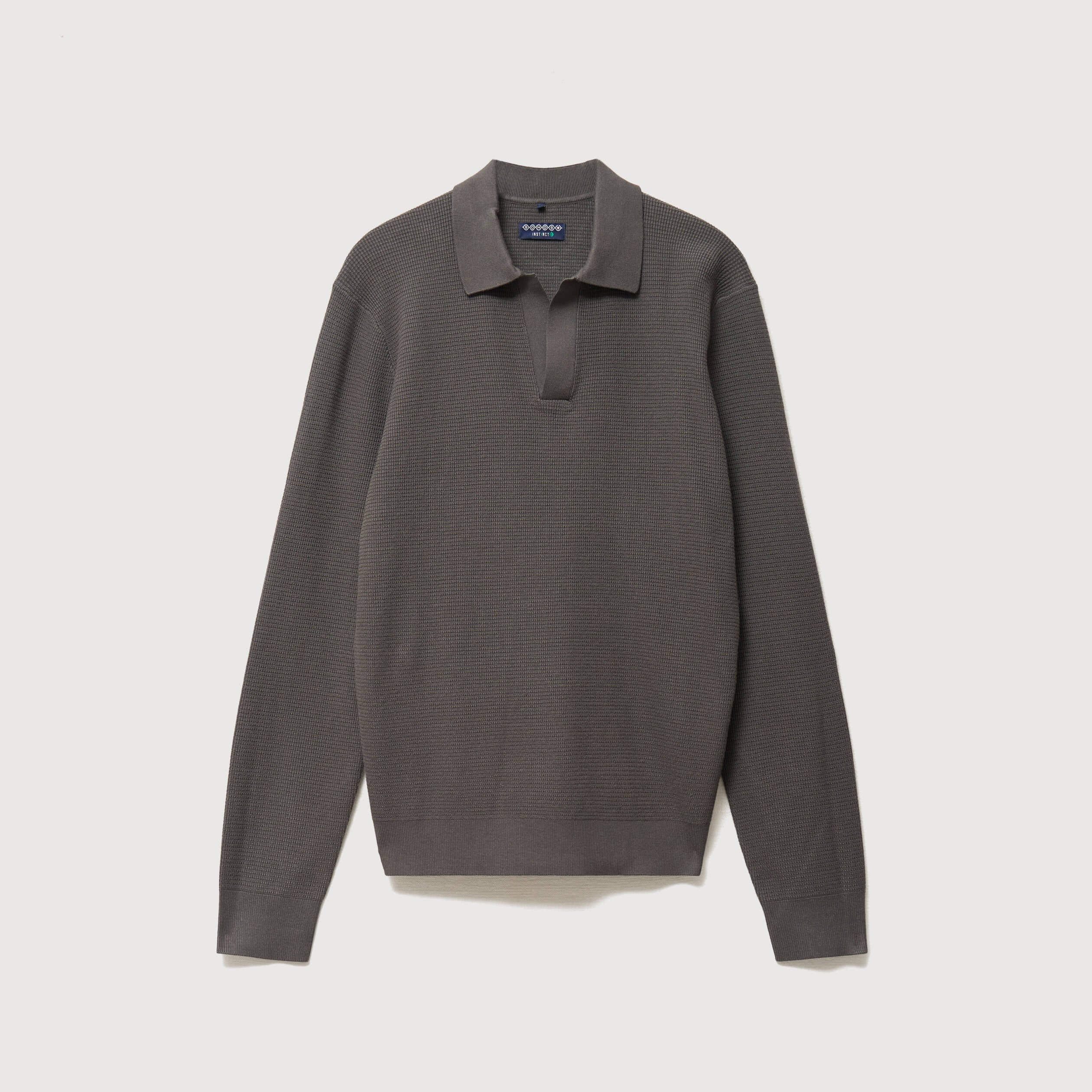 Pull manches longues vert fonc&eacute; homme