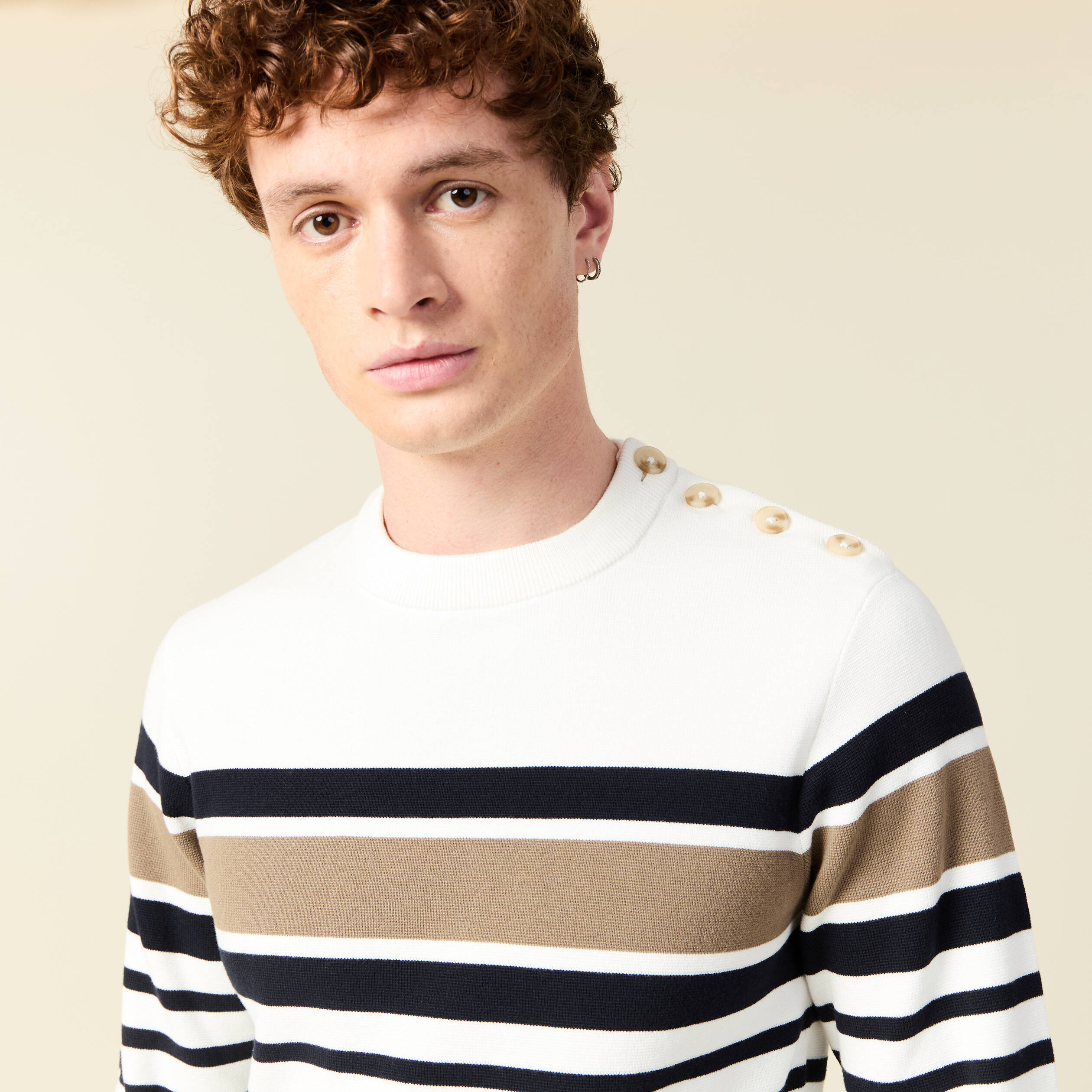 pull manches longues ecru homme Pull manches longues ecru homme