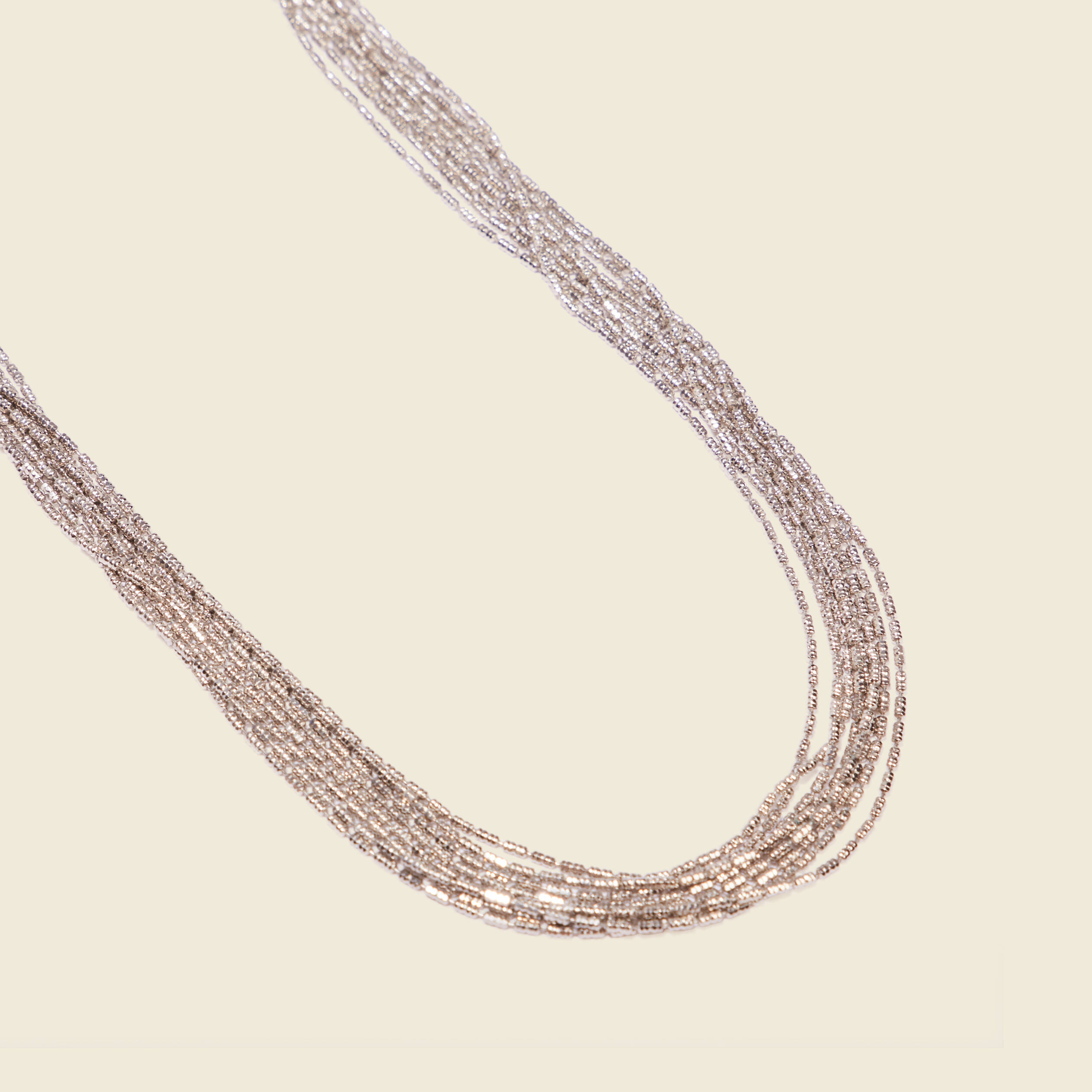 Collier Pour Femme En Acier Inoxydable Argenté - Longueur 41-45 Cm, Neuf Sans Emballage