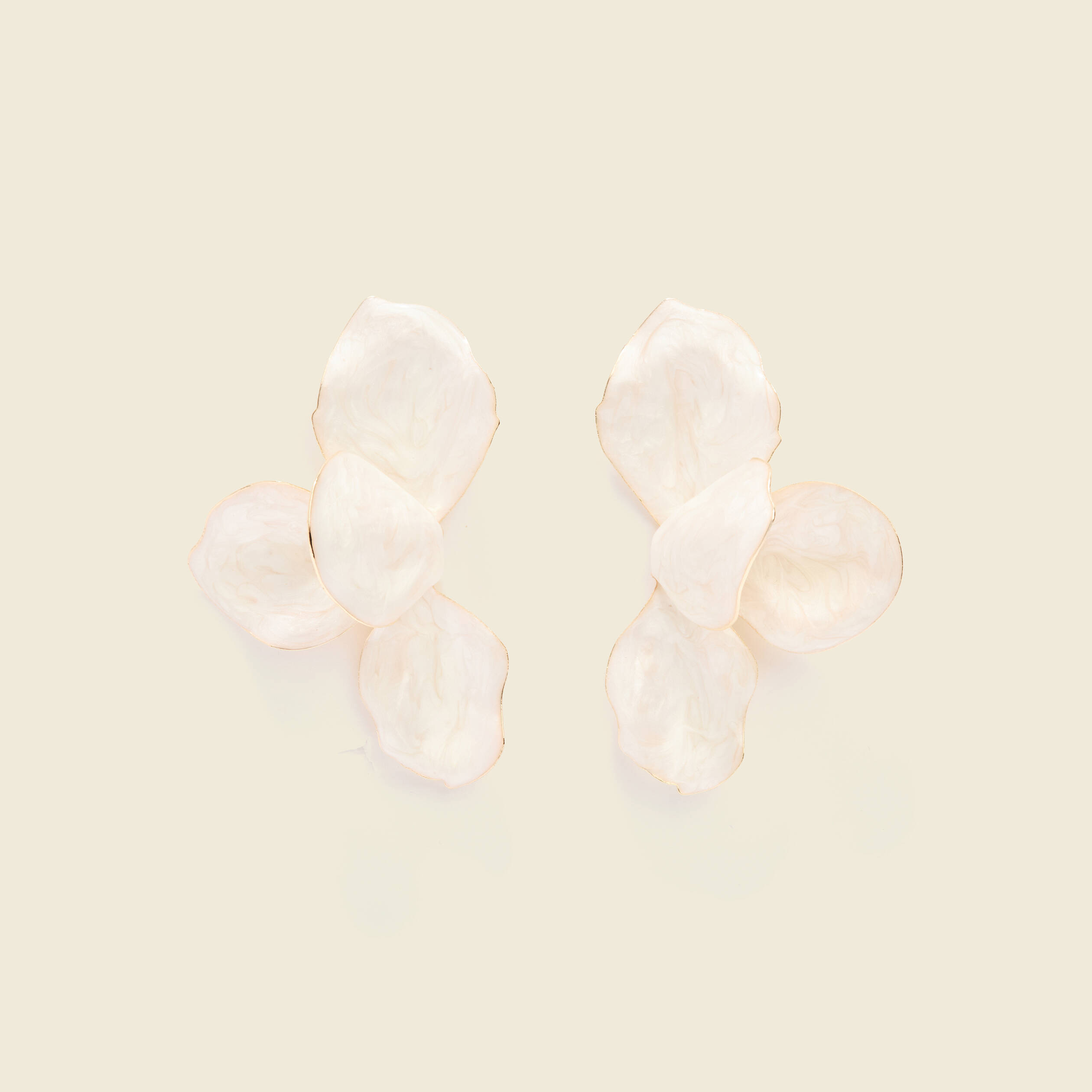 Boucles d'oreilles blanc femme