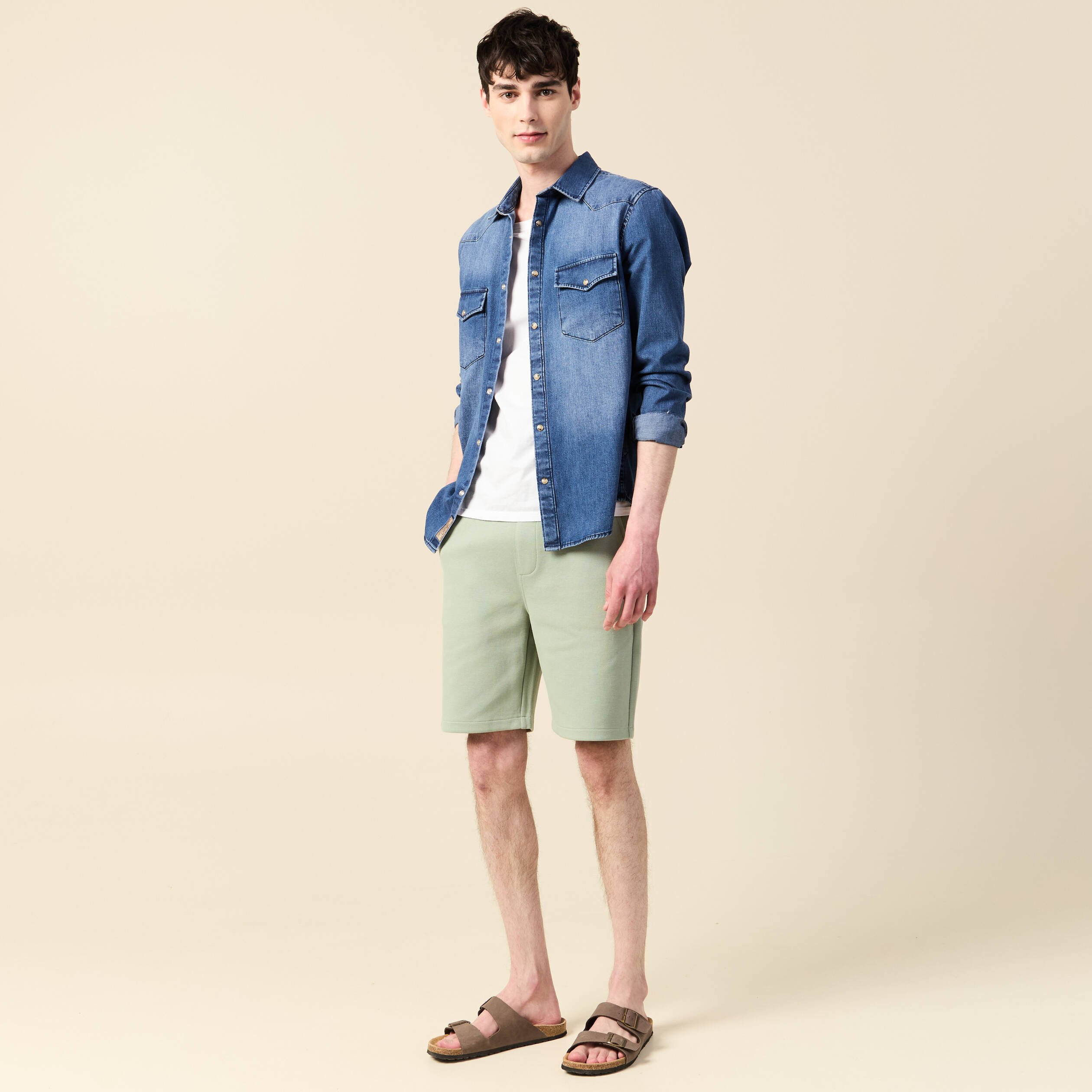 short eco responsable vert olive homme Short éco-responsable vert olive homme
