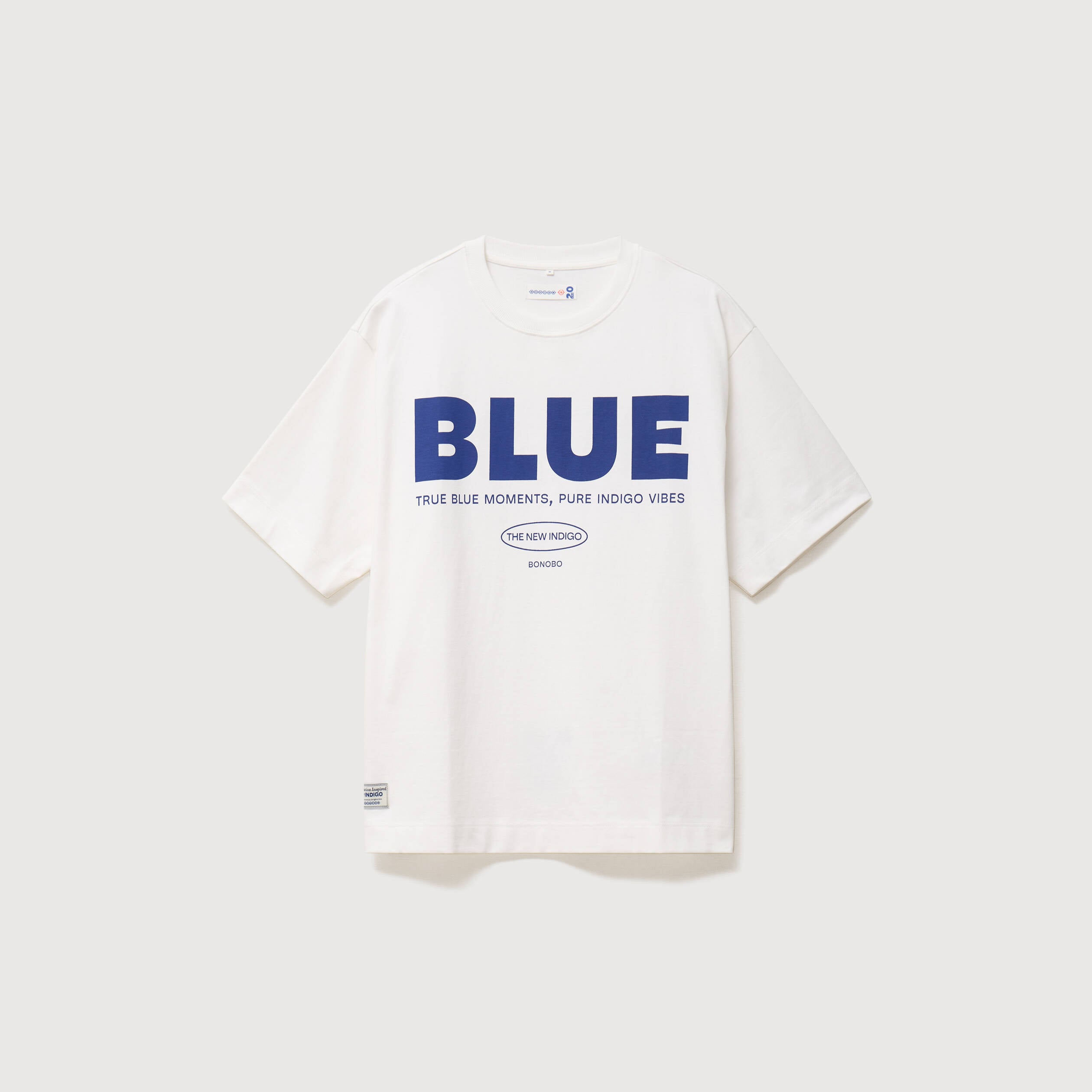 T-shirt print&eacute; en coton manches courtes ecru homme