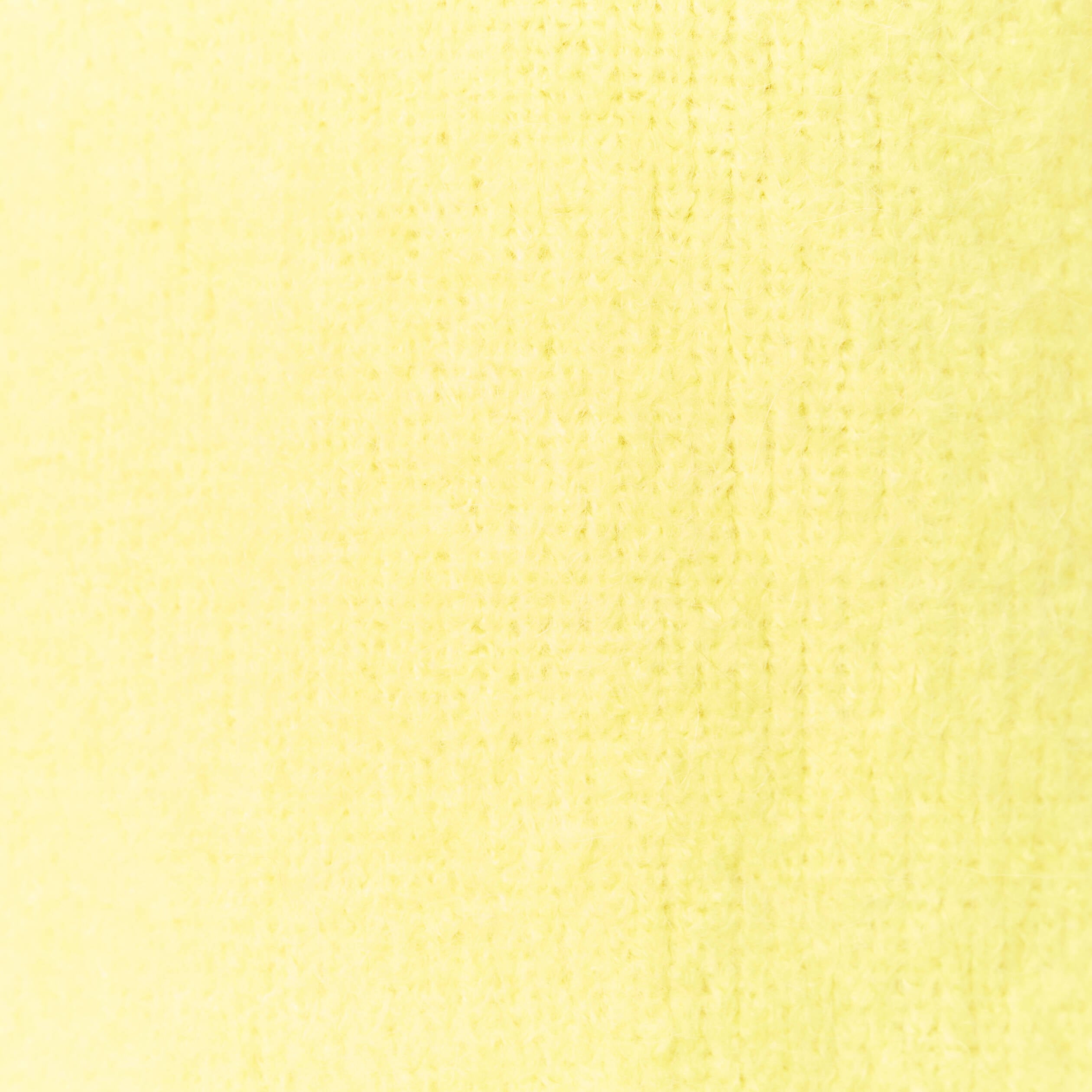 Pull manches longues col rond jaune femme