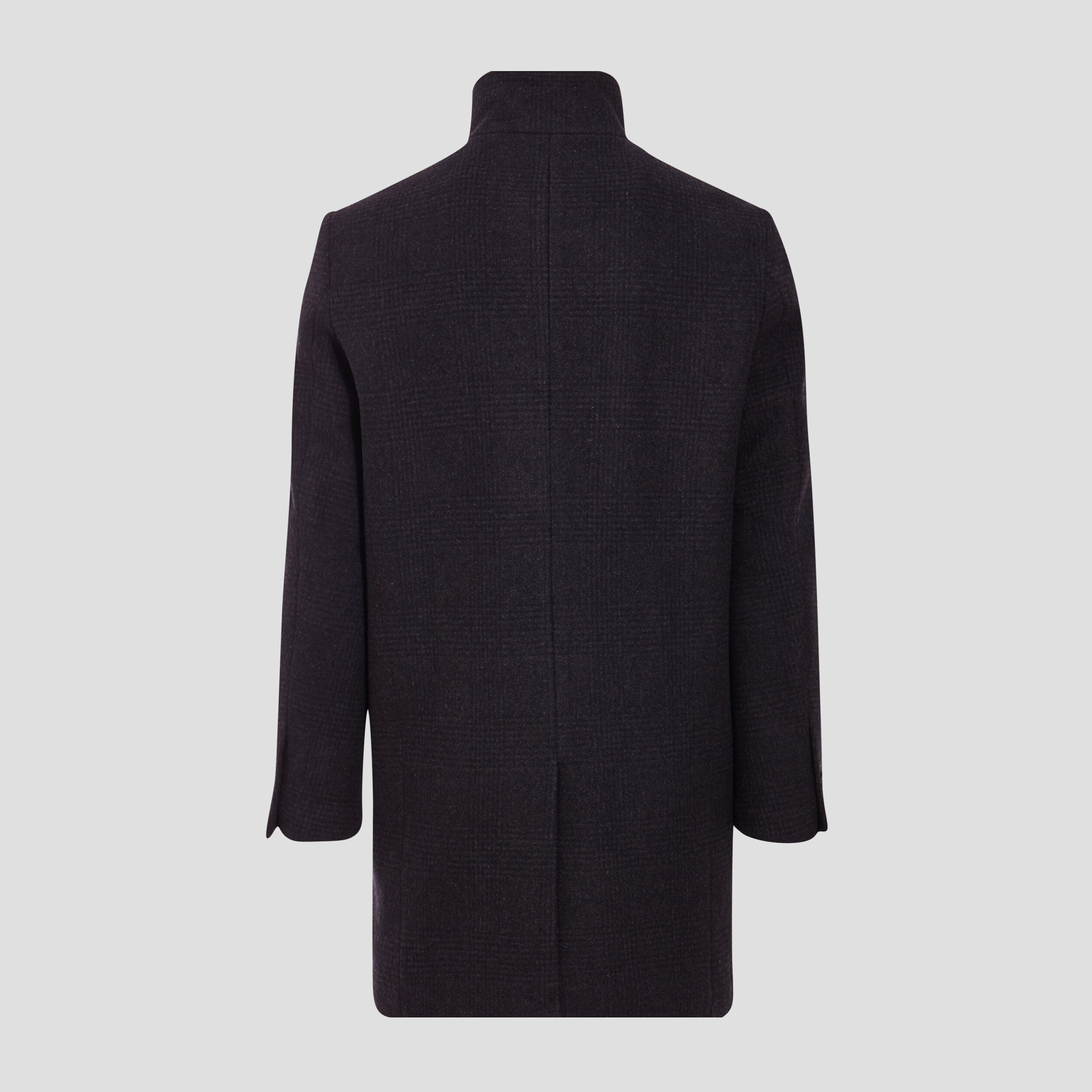 pardessus droit boutonne gris fonce homme Pardessus droit boutonné gris foncé homme