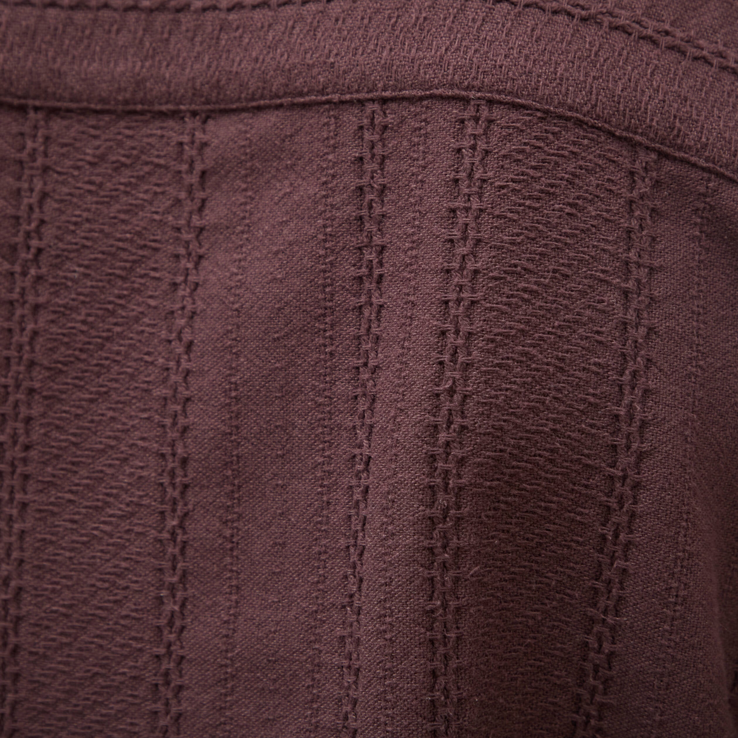 Chemise boyfriend manches courtes marron fonc&eacute; homme