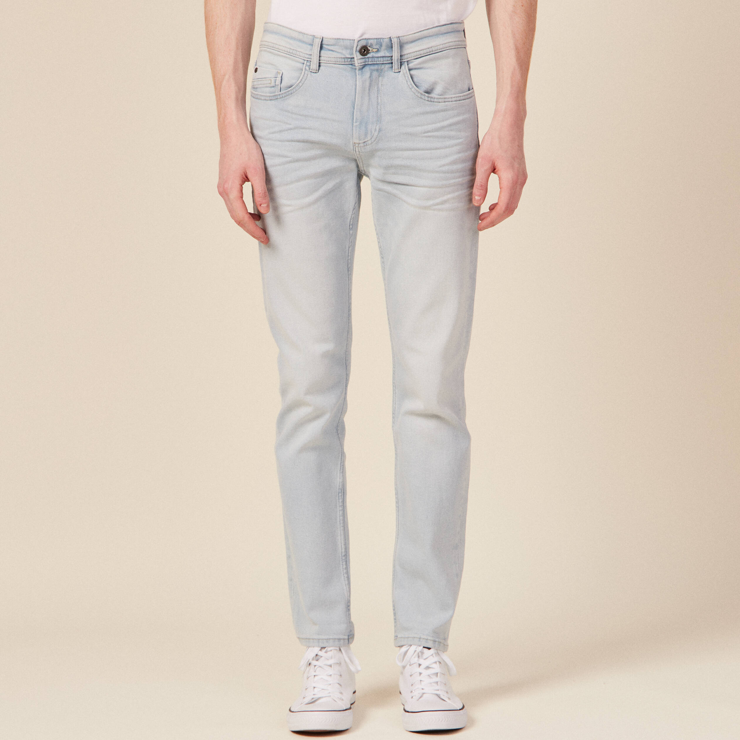 jeans slim eco responsable denim snow bleach homme Jeans slim éco-responsable denim snow bleach homme