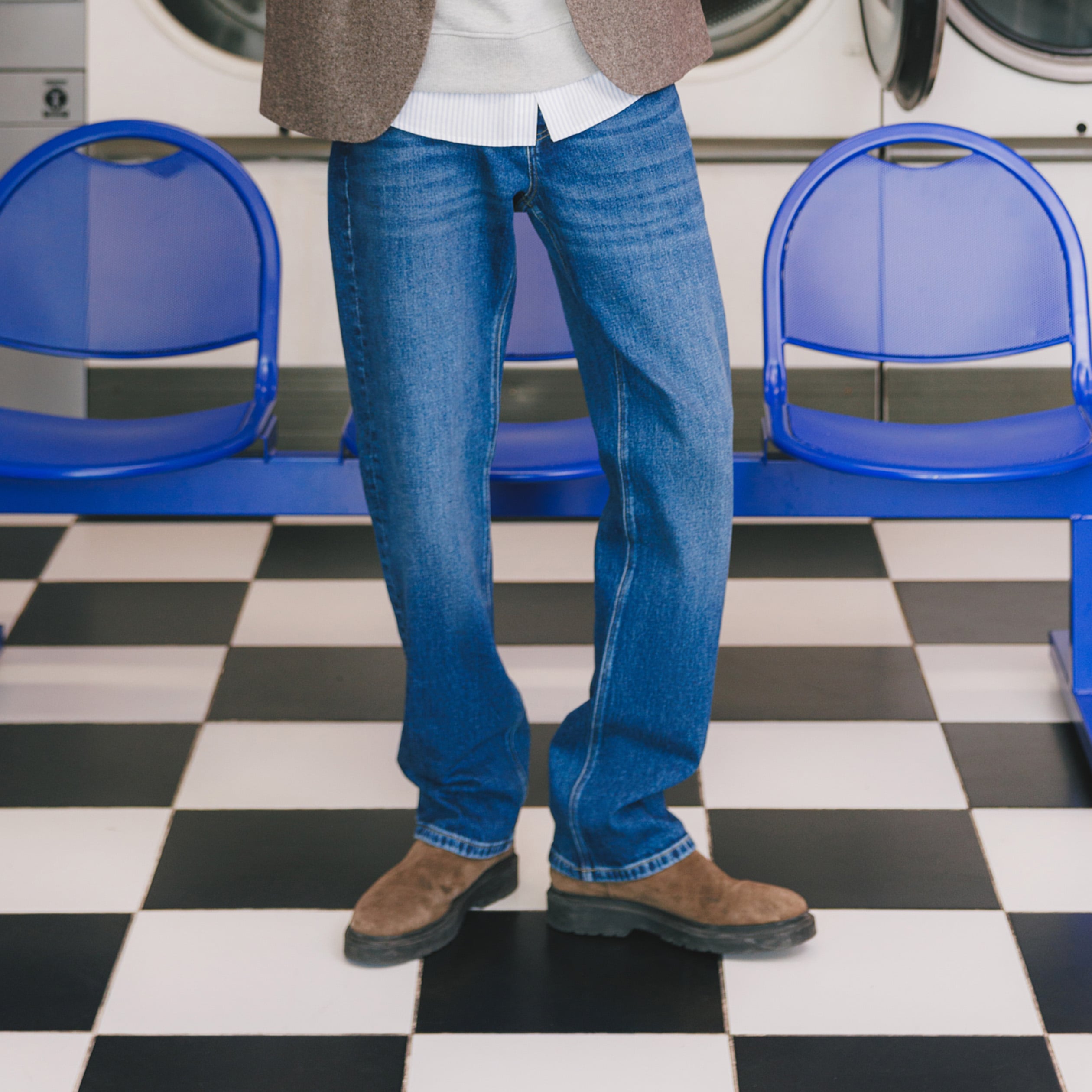 Jeans regular longueur 34 denim used homme
