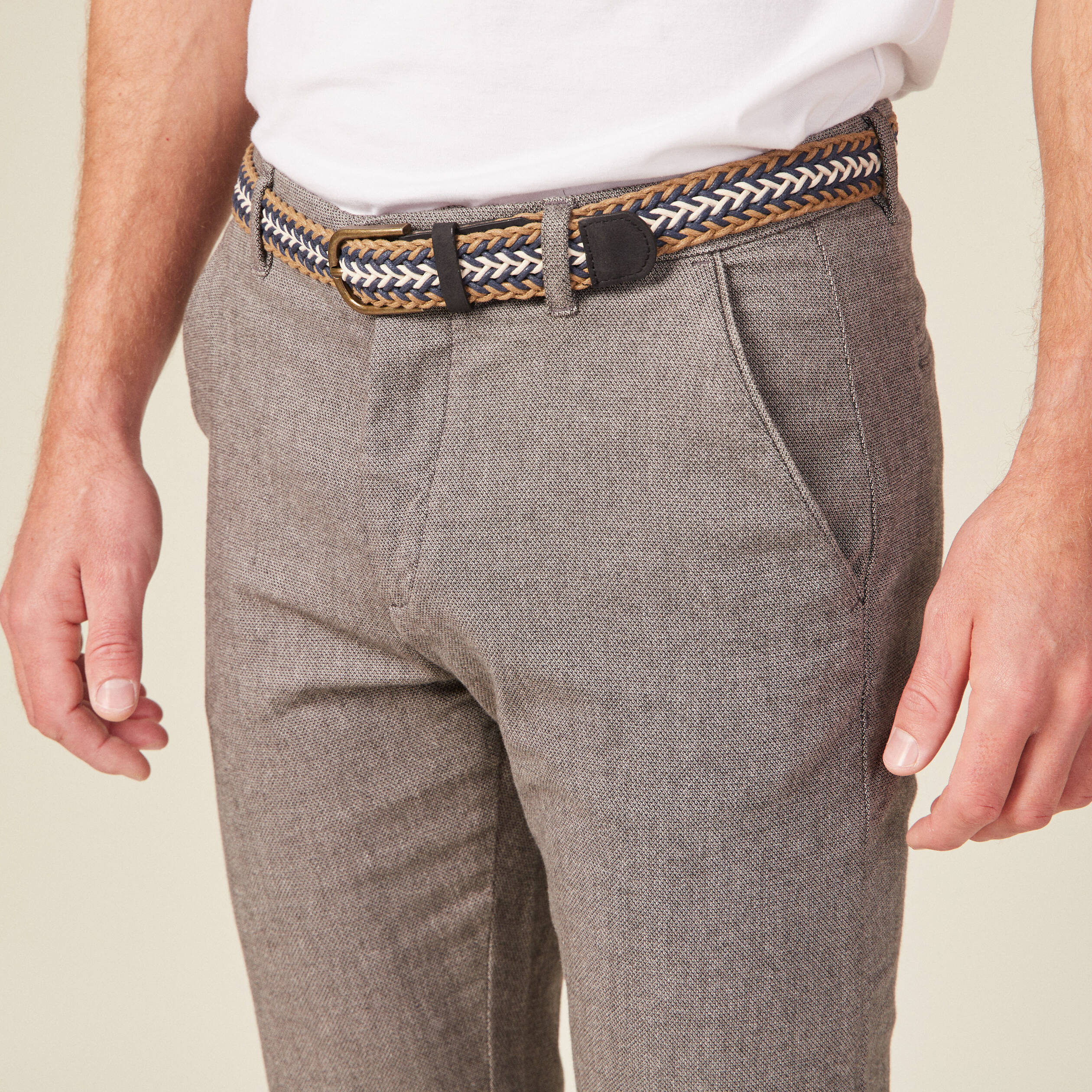 Pantalon chino straight gris foncé homme