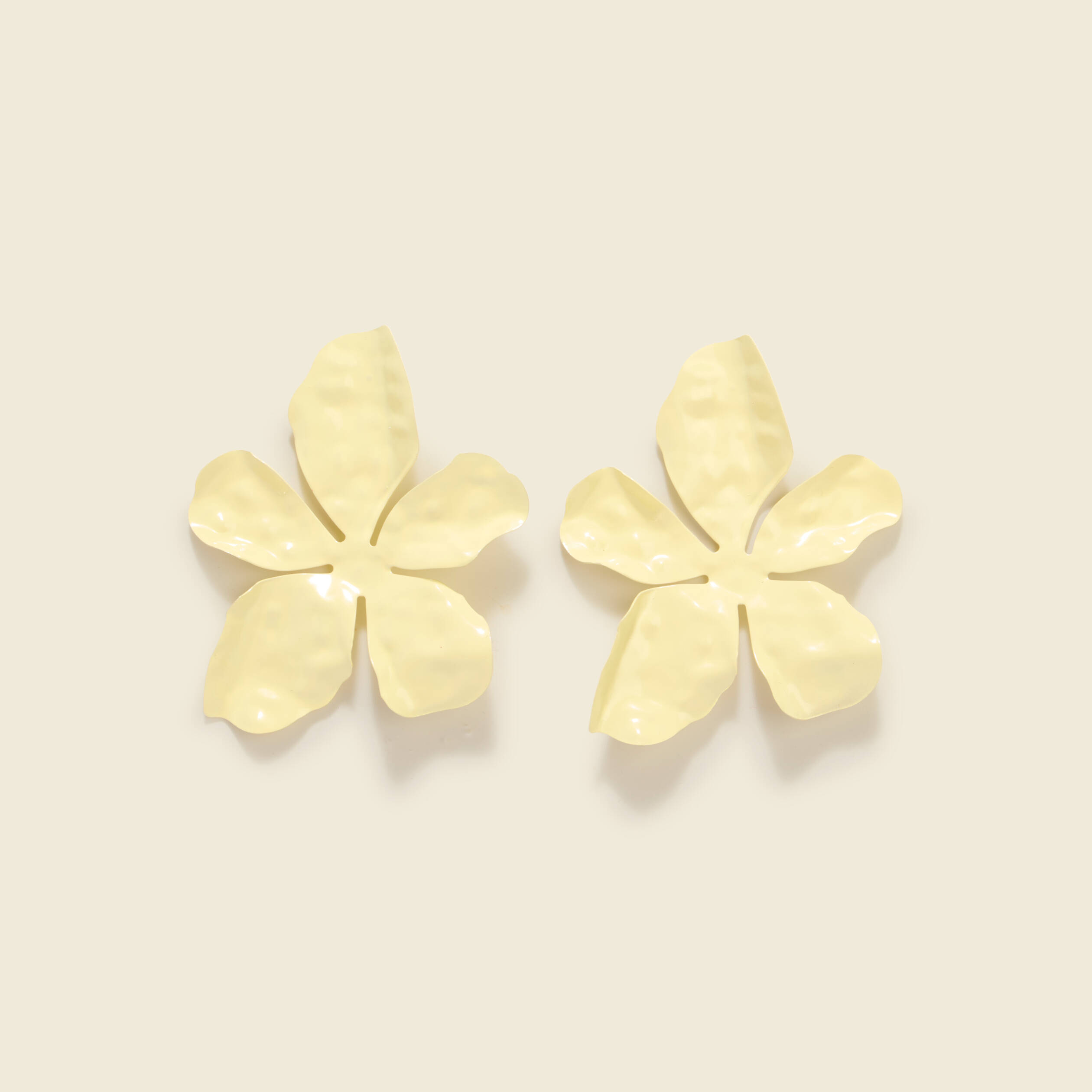 Boucles d'oreilles jaune pastel femme