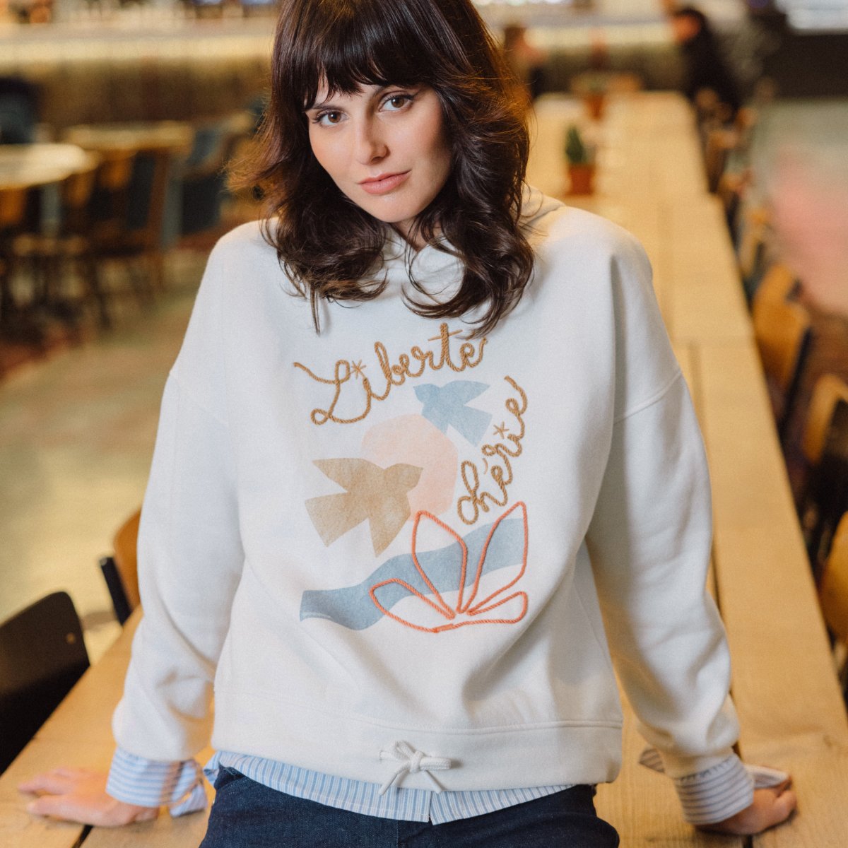sweat a capuche ecru femme Sweat à capuche ecru femme
