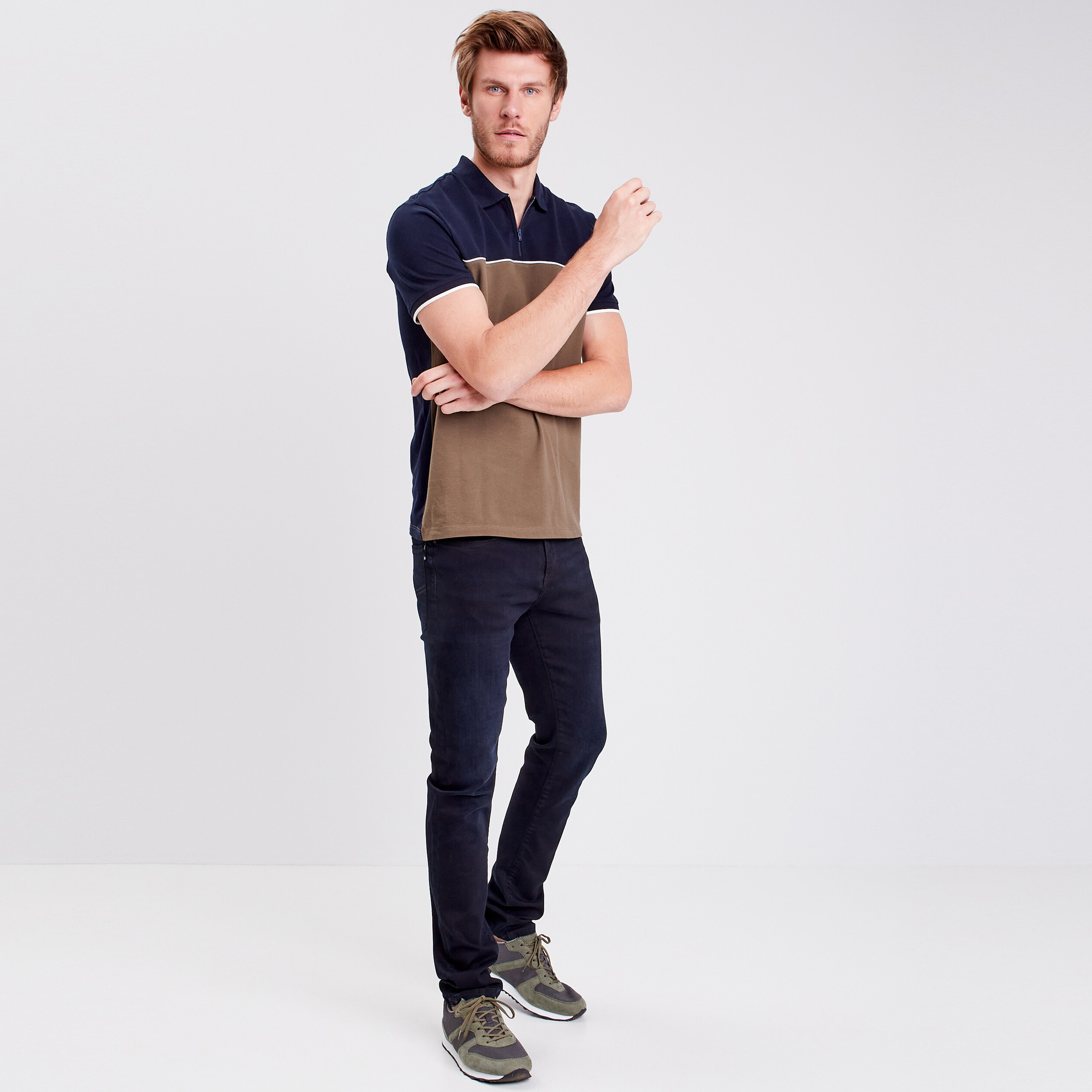 Jeans slim 5 poches denim blue black homme