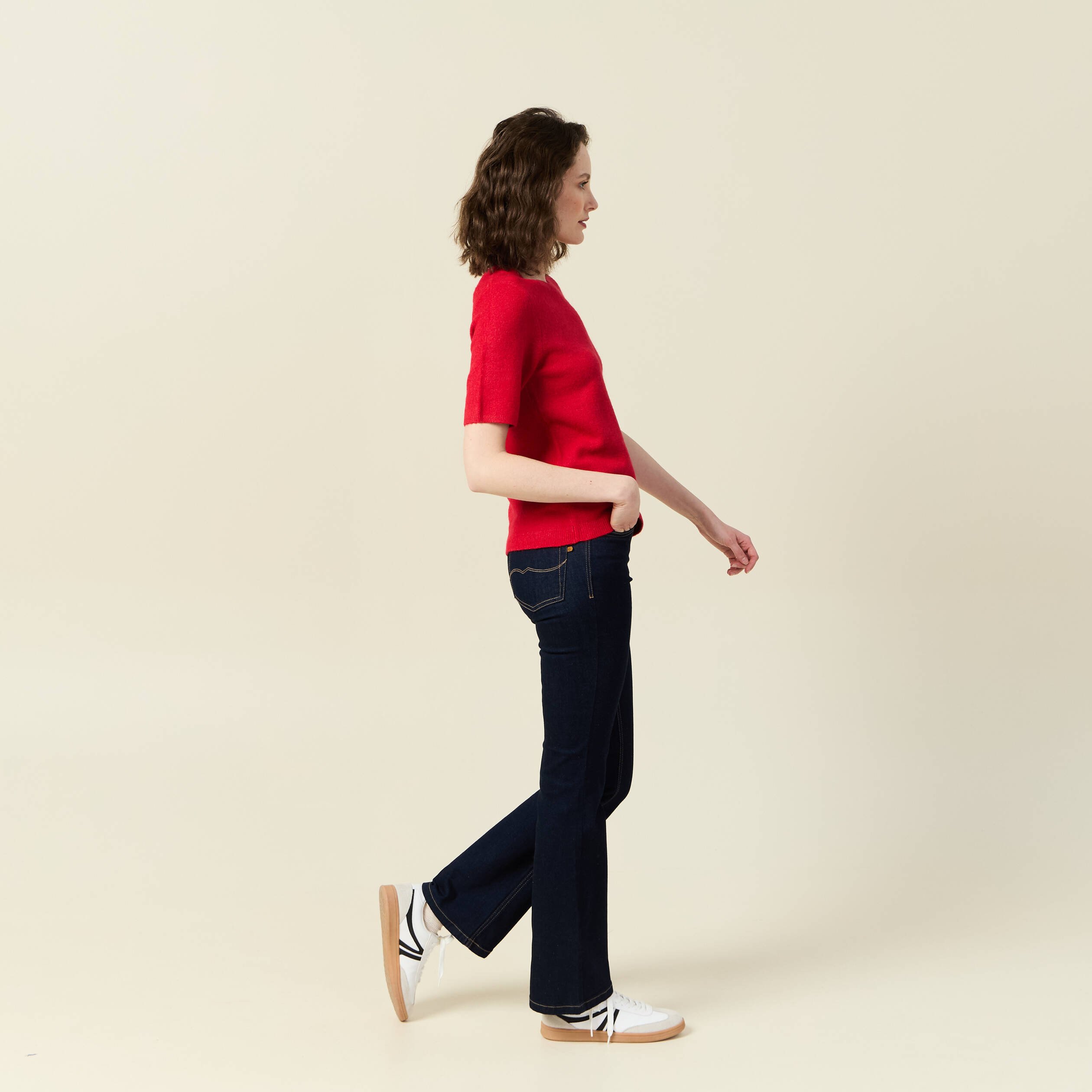 pull manches courtes rouge femme Pull manches courtes rouge femme