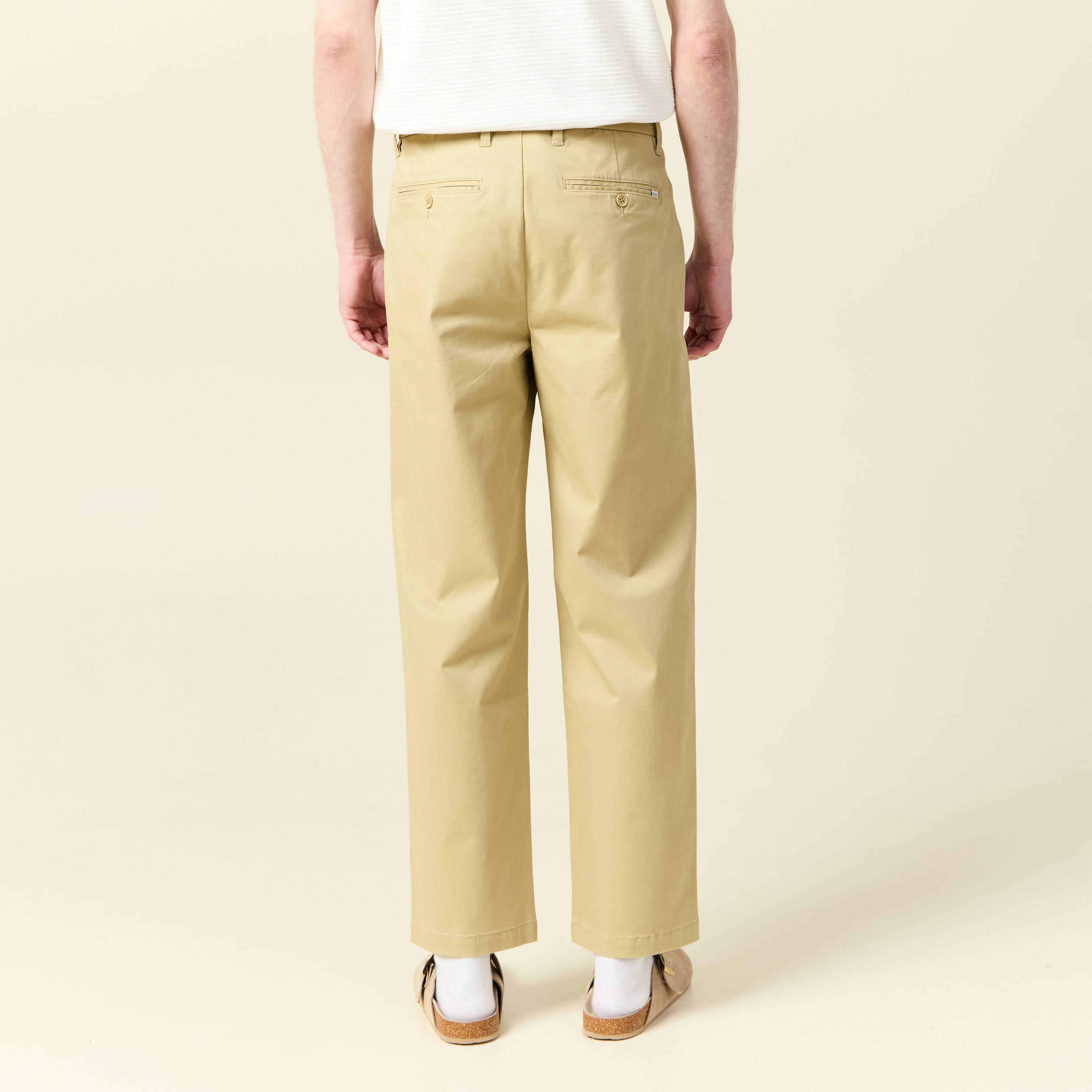 chino coupe straight beige homme Chino coupe straight beige homme