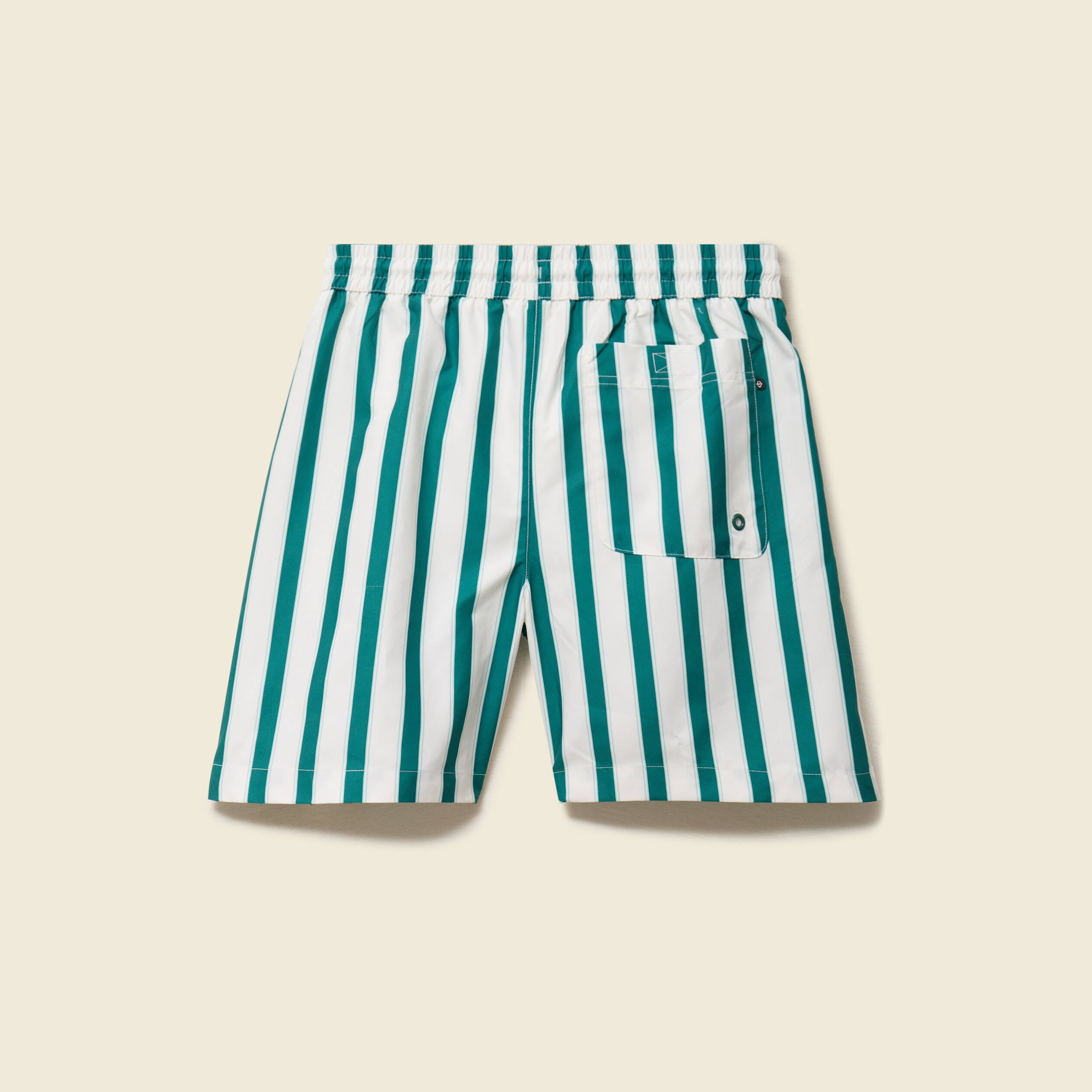 Maillot de bain ray&eacute; doubl&eacute; vert &eacute;meraude homme