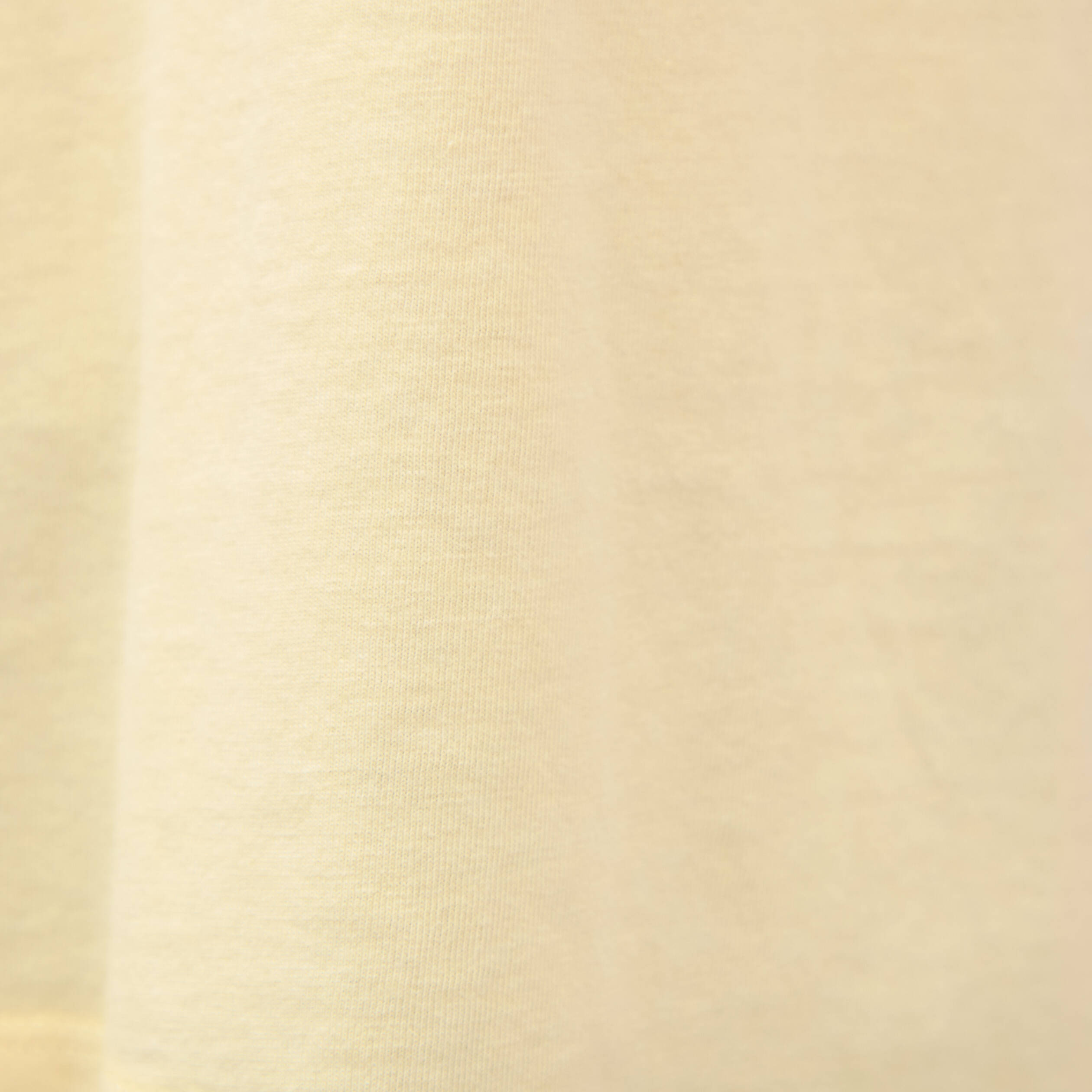 T-shirt col v manches courtes en coton jaune clair femme