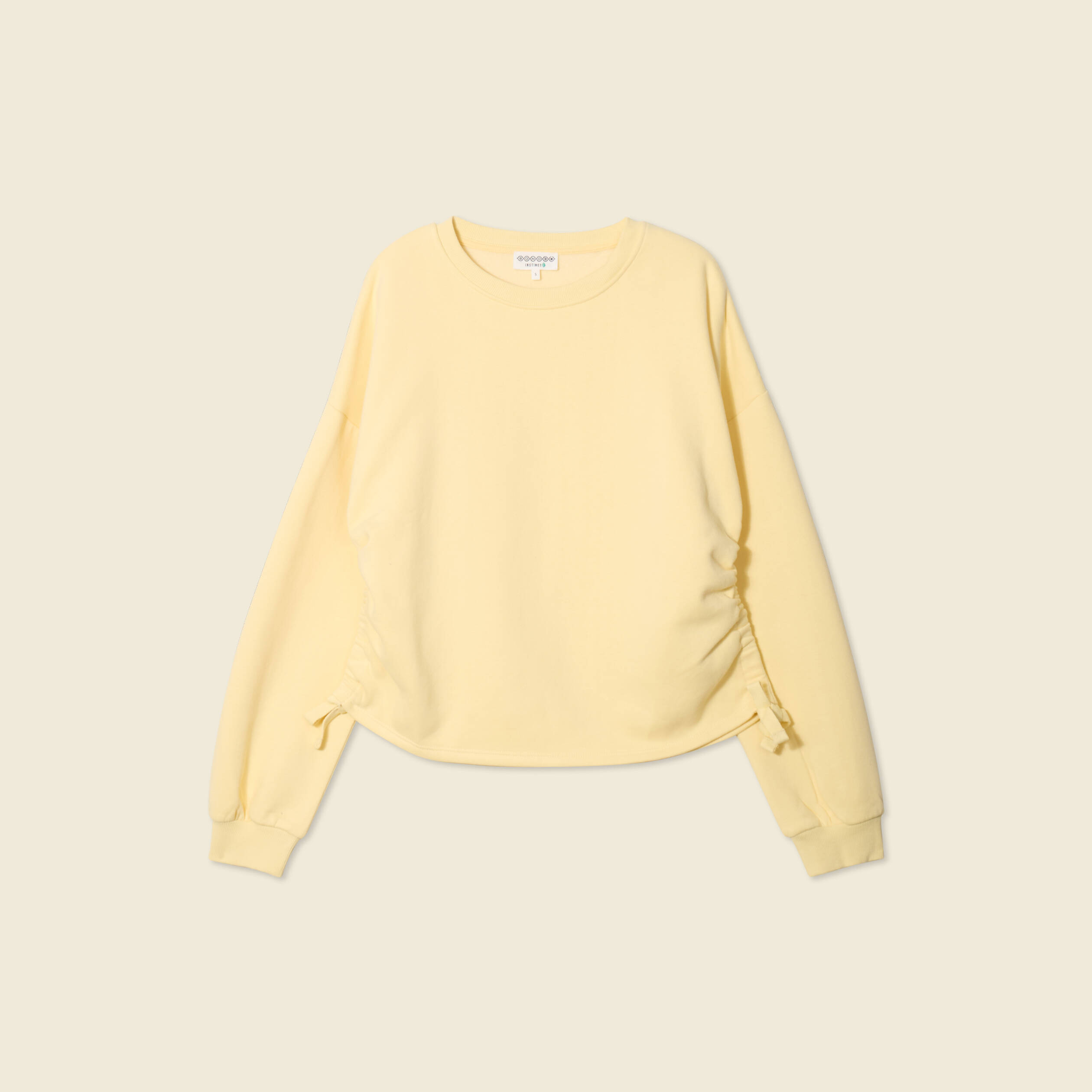 Sweat manches longues jaune clair femme