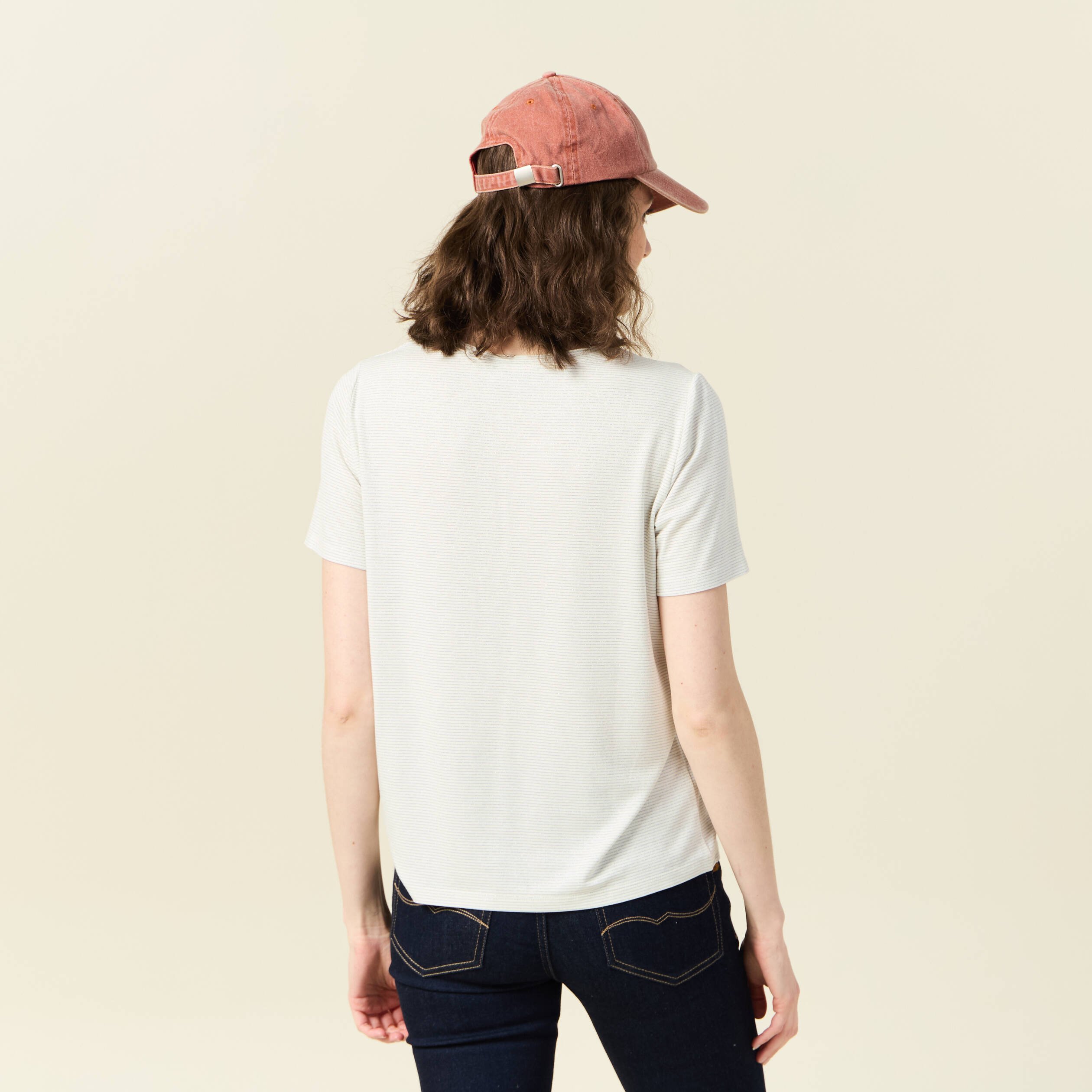 t shirt manches courtes bleu clair femme T-shirt manches courtes bleu clair femme