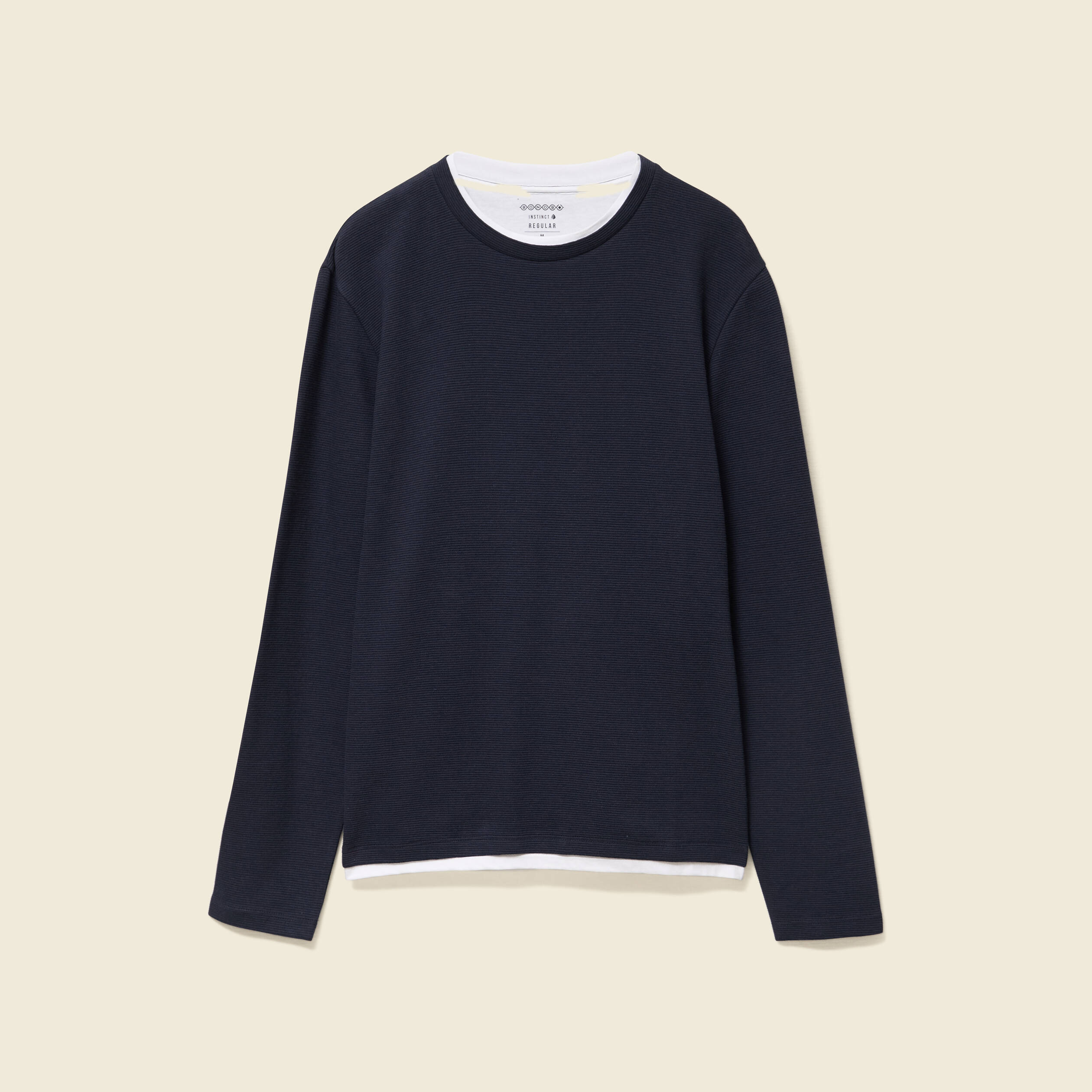 T-shirt manches longues bleu marine homme