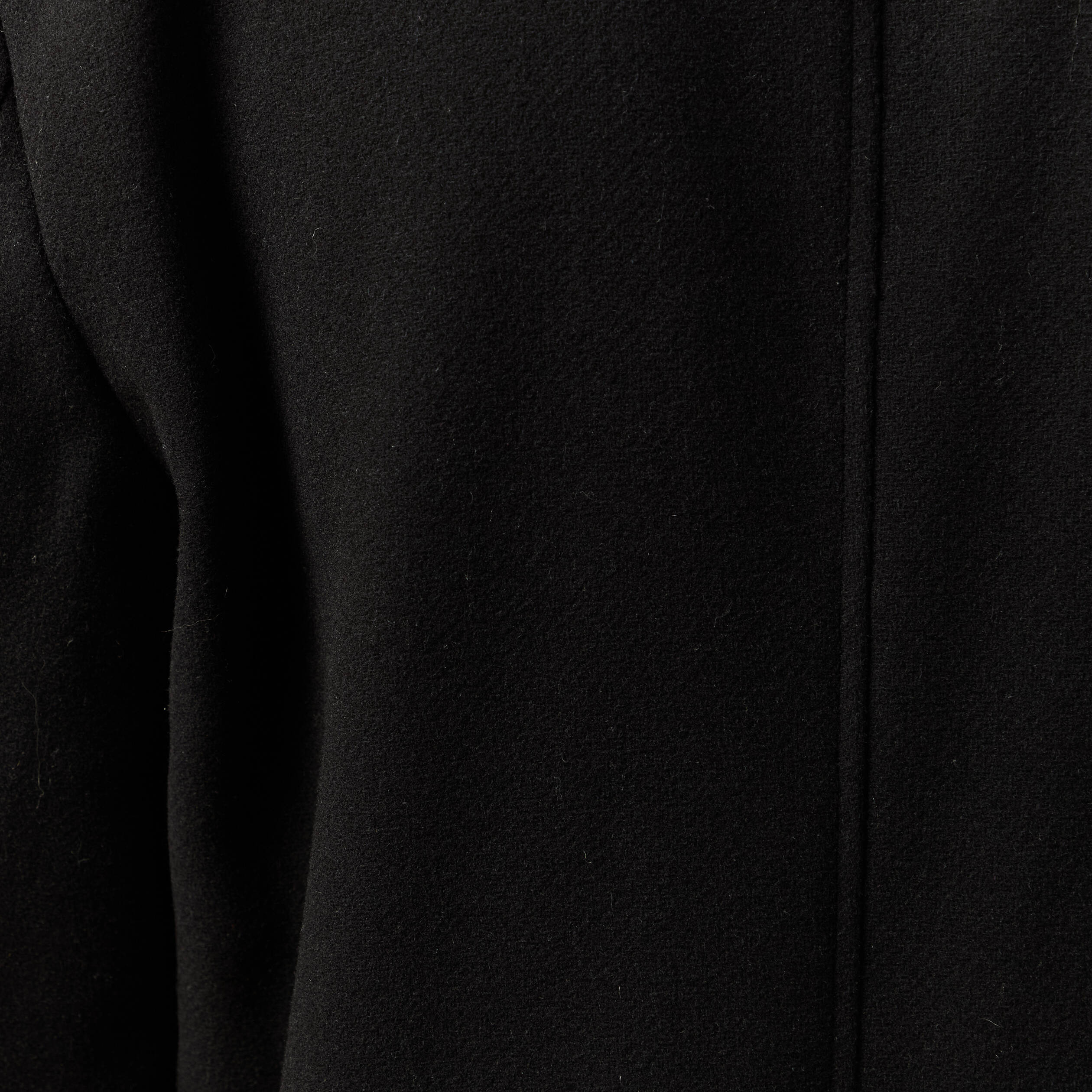 Manteau droit long manches longues noir homme